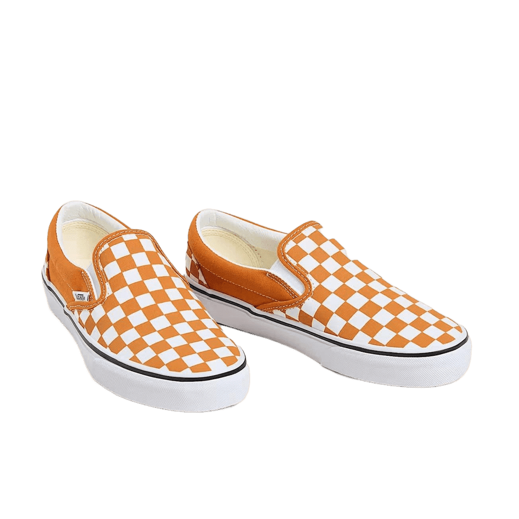 Sneakers Vans Slip-On orange checkerboard - 2