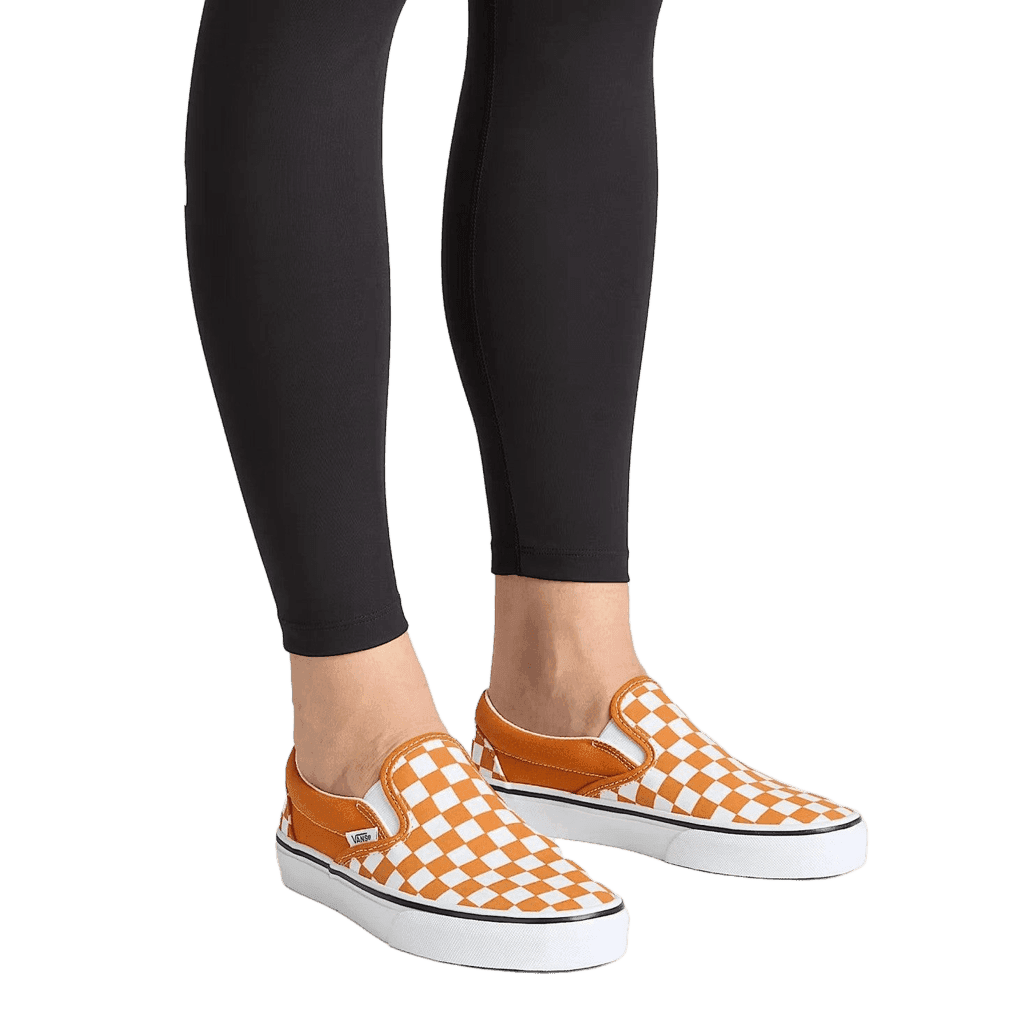 Sneakers Vans Slip-On orange checkerboard - 5
