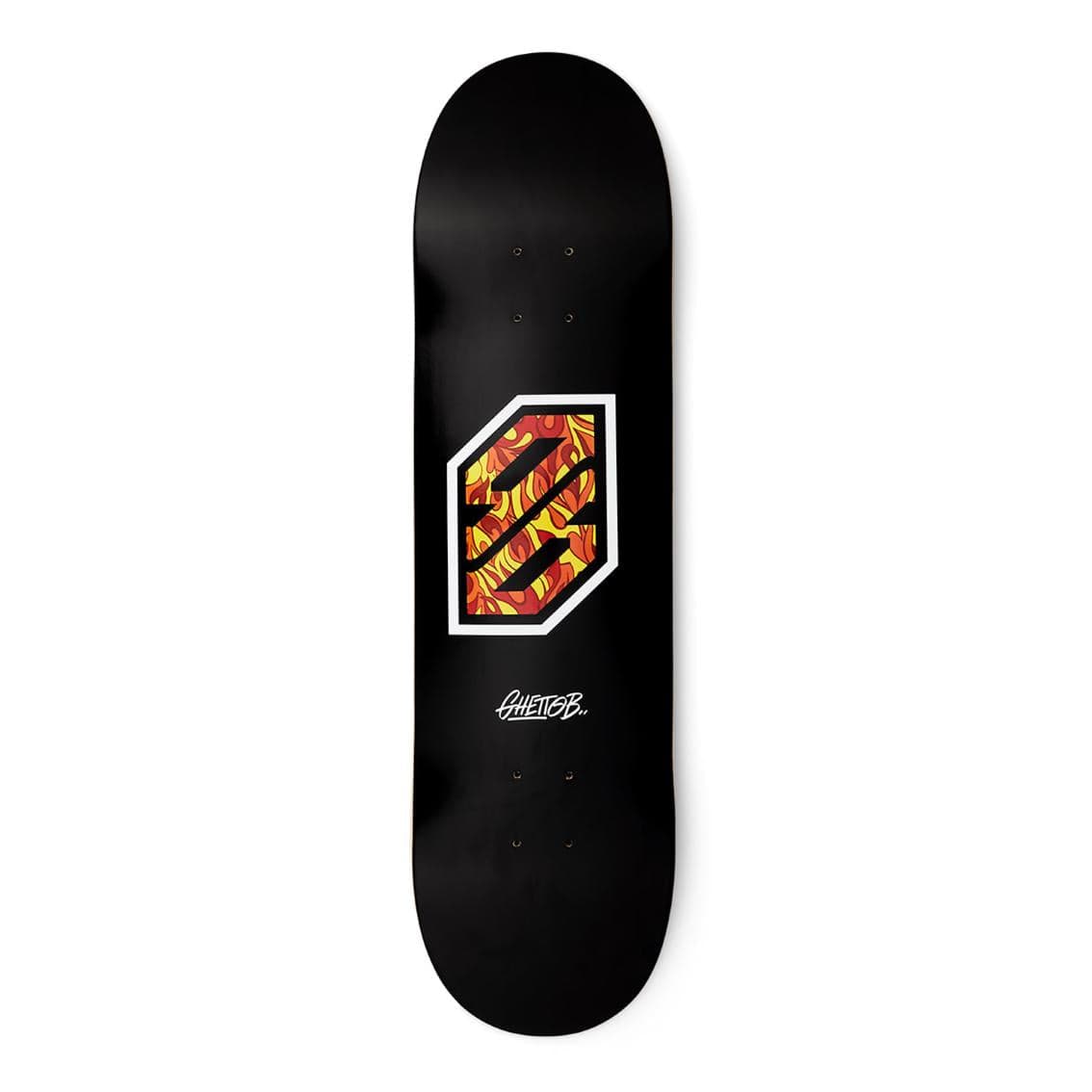 Tavola Skateboard  Deck Ghettoblaster Pregripped Flame White 8.25" - 13