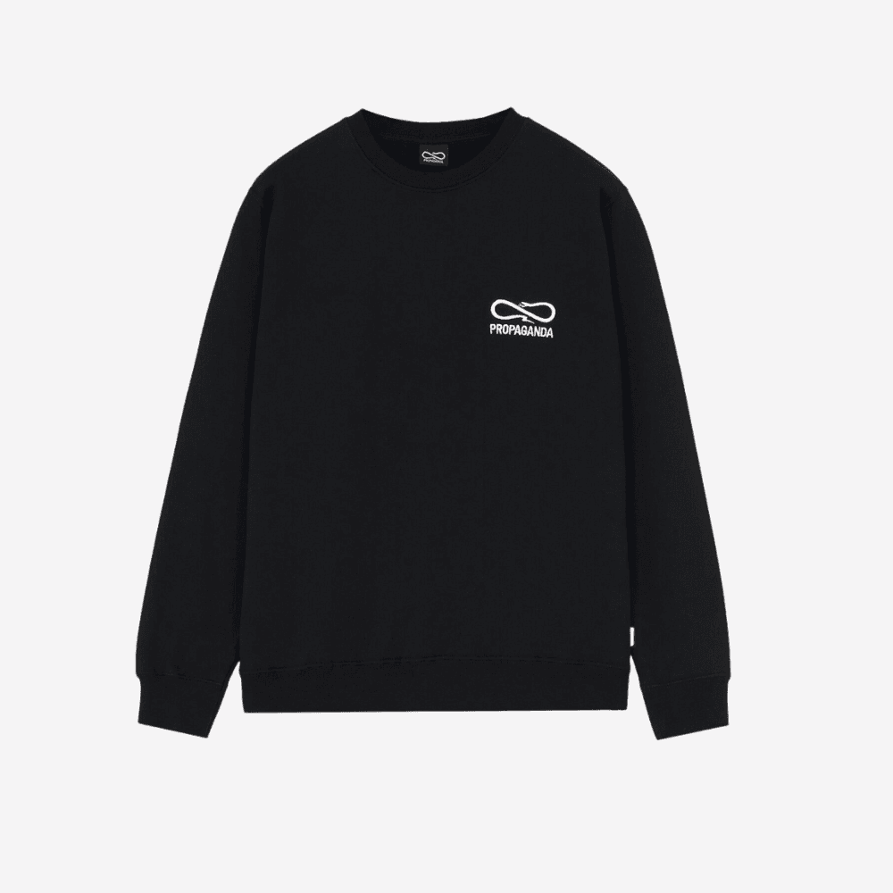 Felpa Propaganda Logo Embroid crewneck black - 3