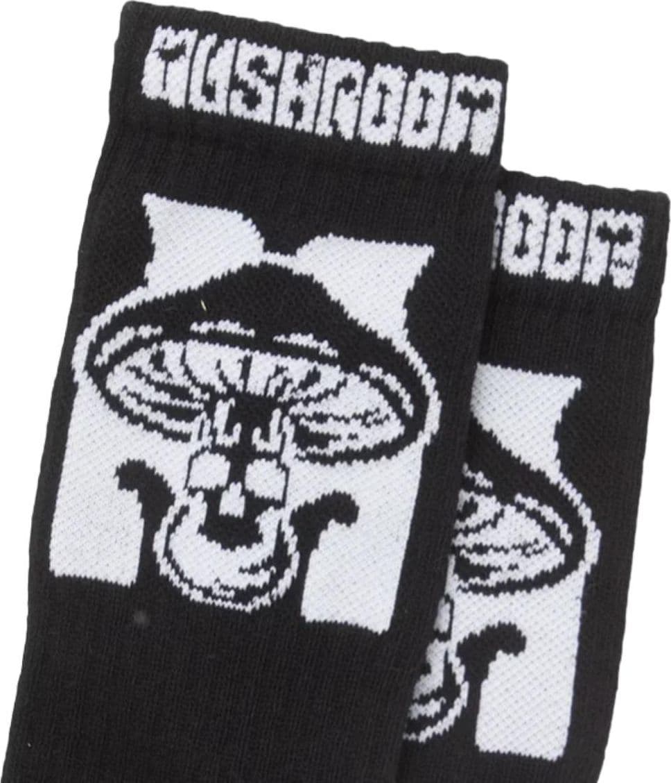 Calze socks Mushroom Logo black white - 2