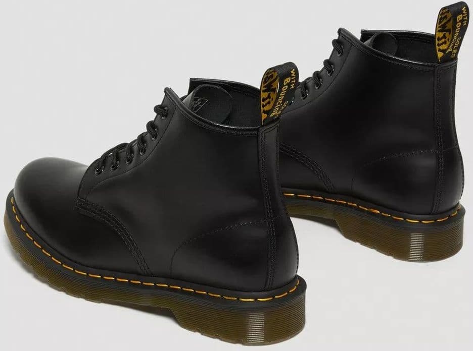 Stivali Dr Martens 101 smooth black yellow stitch