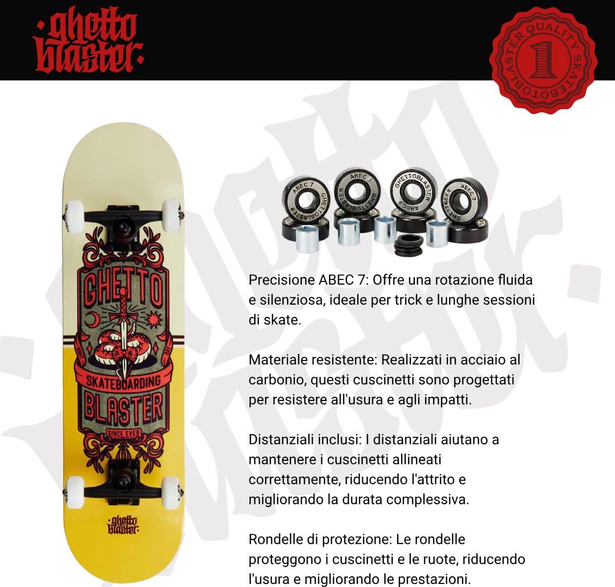 Skateboard Ghettoblaster per iniziare Sword Snp 8.0" in Skateboard Glad Store - Genova, commercioVirtuoso.it