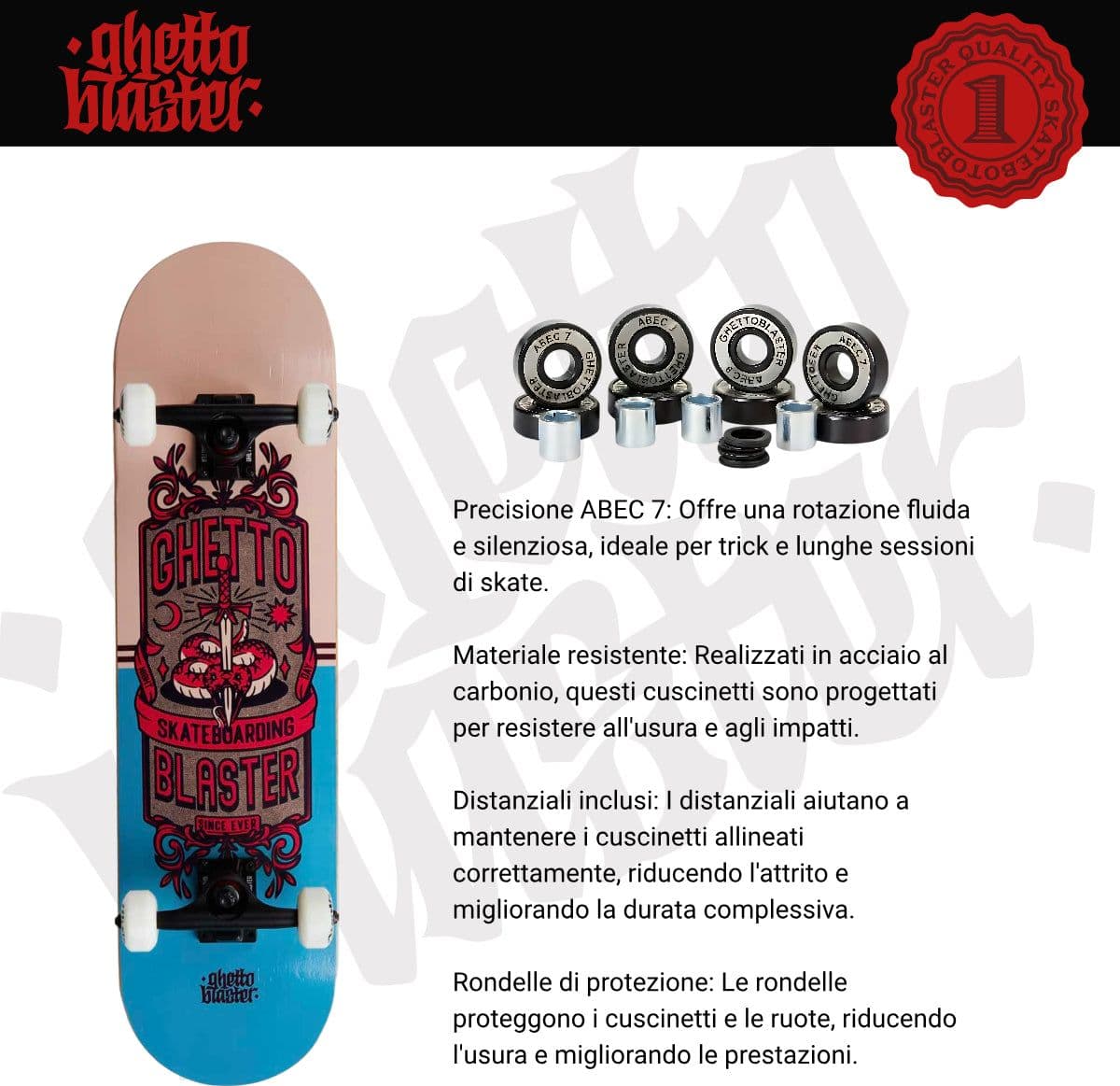 Skateboard Ghettoblaster per iniziare Sword Sand 8.0" in Skateboard Glad Store - Genova, commercioVirtuoso.it