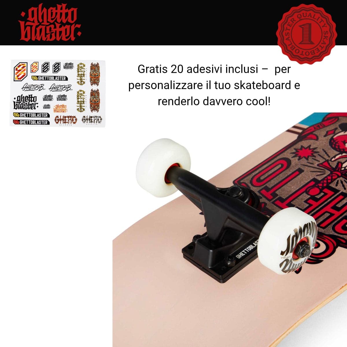 Skateboard Ghettoblaster per iniziare Sword Sand 8.0" in Skateboard Glad Store - Genova, commercioVirtuoso.it