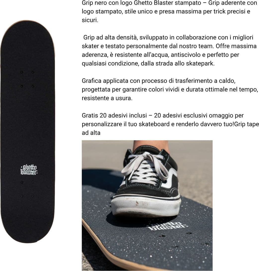 Skateboard Ghettoblaster per iniziare Forest Fries 8.0" in Skateboard Glad Store - Genova, commercioVirtuoso.it