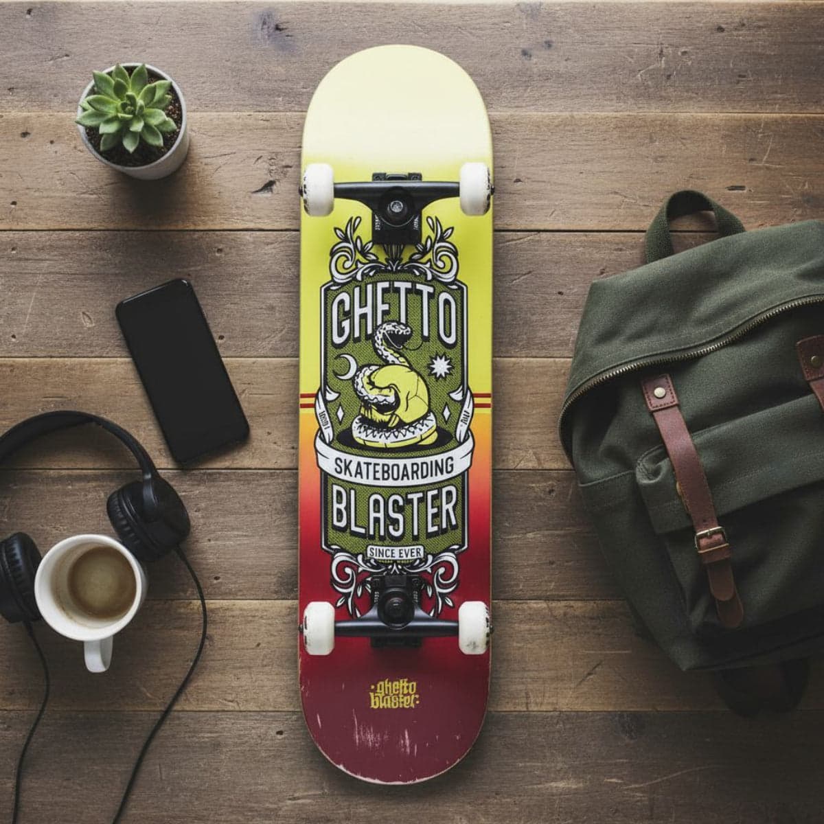 Skateboard Ghettoblaster per iniziare Skull  Red Yellow 8.0" in Skateboard Glad Store - Genova, commercioVirtuoso.it