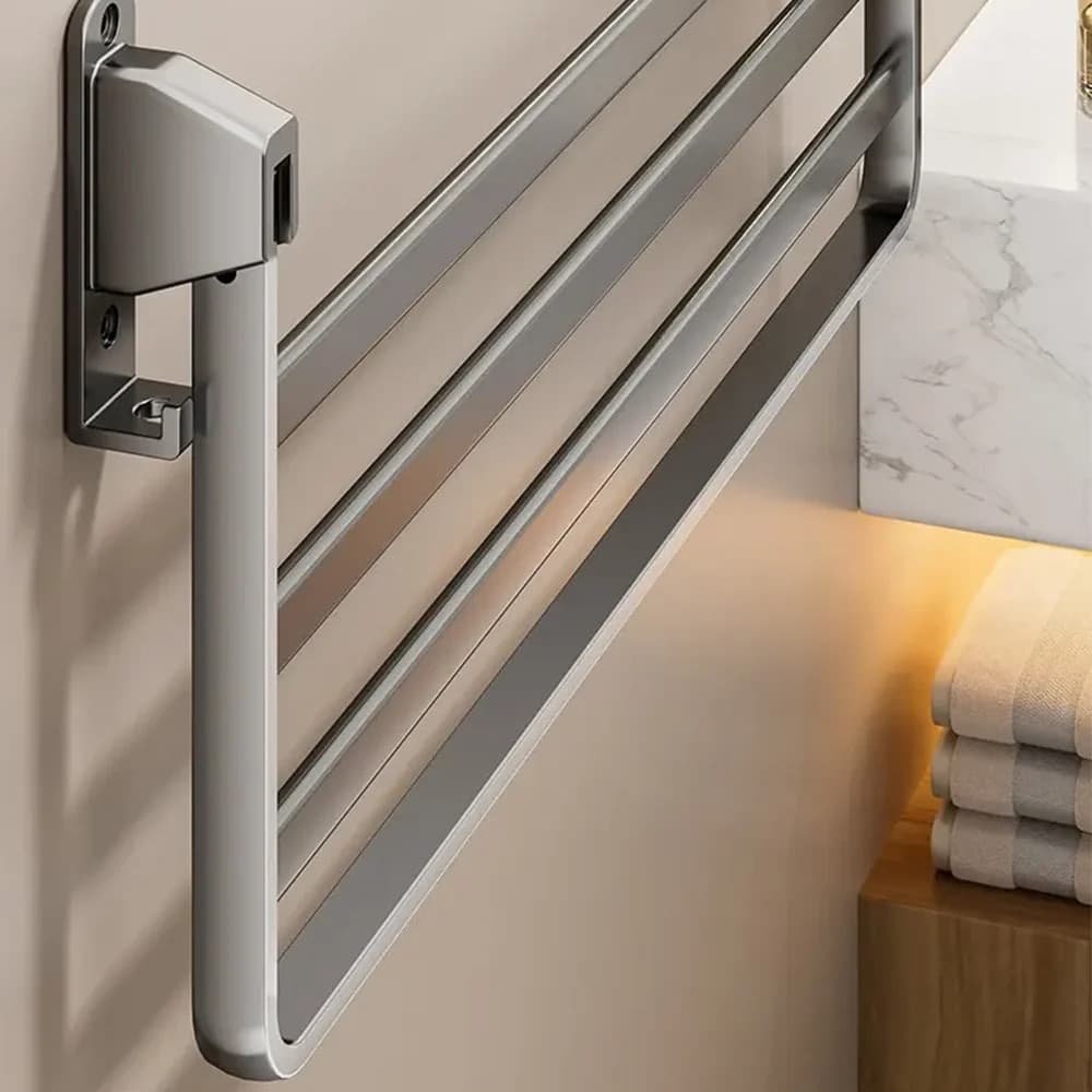 STENDIBIANCHERIA A PARETE PIEGHEVOLE SALVASPAZIO 60CM PER ASCIUGAMANI DA INTERNO ESTERNO - 8