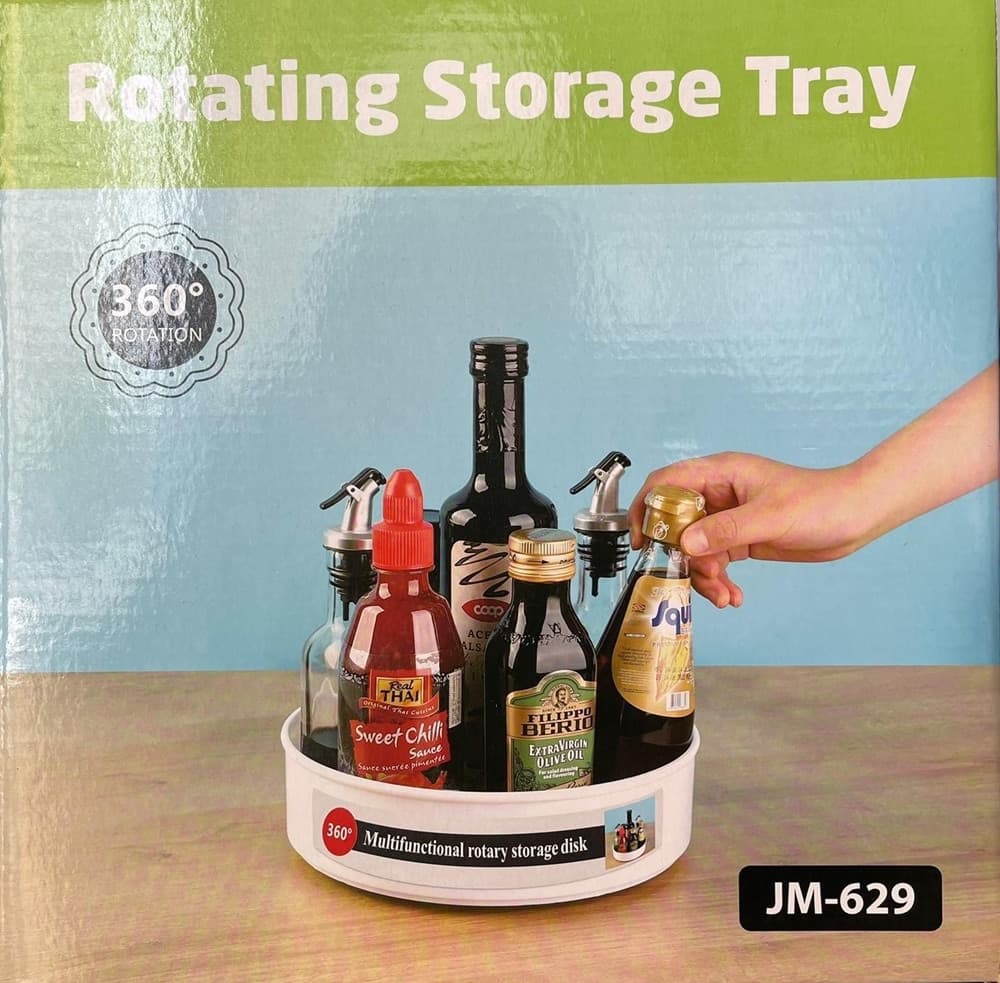 PORTA SPEZIE GIREVOLE MULTIFUNZIONALE CUCINA CONTENITORE BOTTIGLIE CONDIMENTI VASSOIO - 9