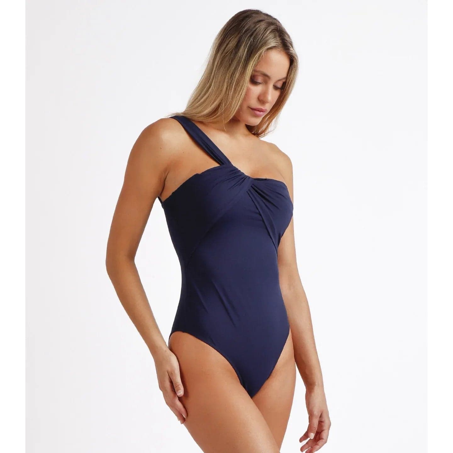 Costume da Bagno Donna Admas 11421-0 Asimmetrico Drappeggiato Blu Scuro - 2