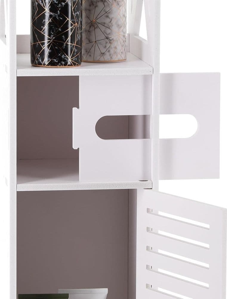 ARMADIETTO PORTAOGGETTI RIPIANI PORTA CARTA IGIENICA ORGANIZER DA BAGNO PER PICCOLI SPAZI - 10