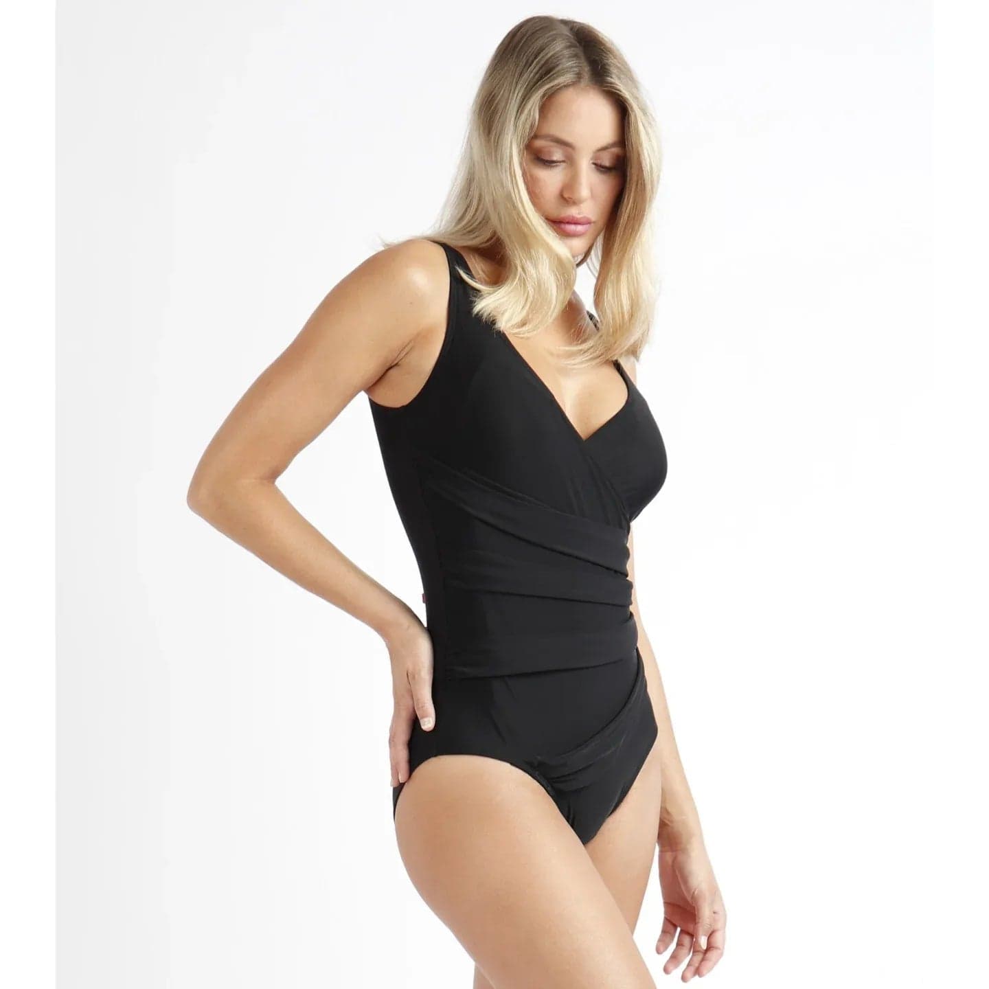 Costume da Bagno Donna Admas 11424-0 Curvy Fold Riduttore Nero Snellente - 2