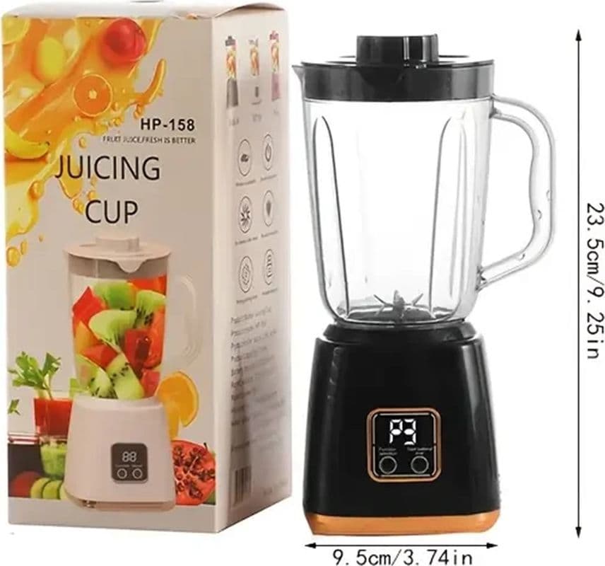 FRULLATORE PORTATILE USB 750ML SPREMIAGRUMI RICARICABILE COMPATTO CHIUSURA CON CLIP - 9