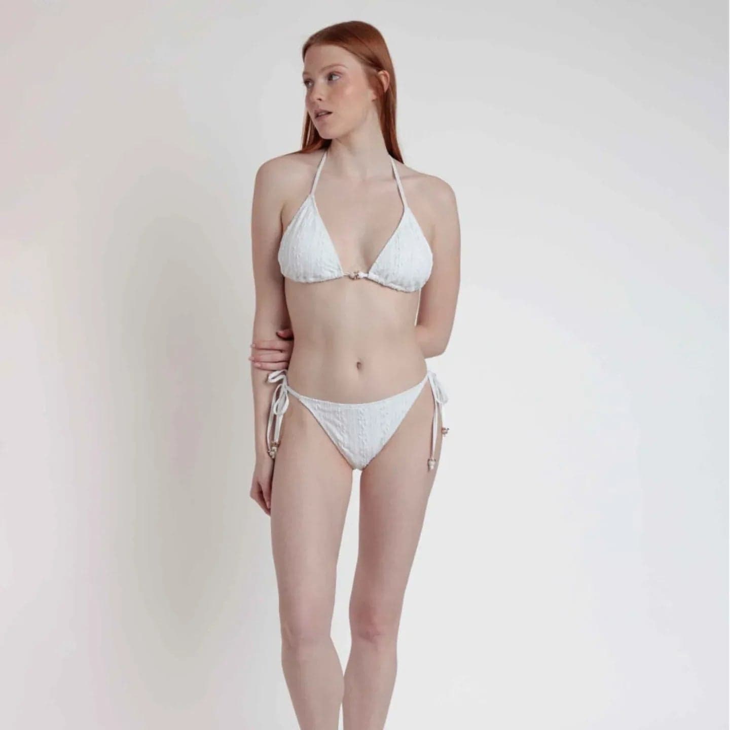Bikini Donna Admas 15495-0 Cortina Isola con Jacquard Floreale - 4