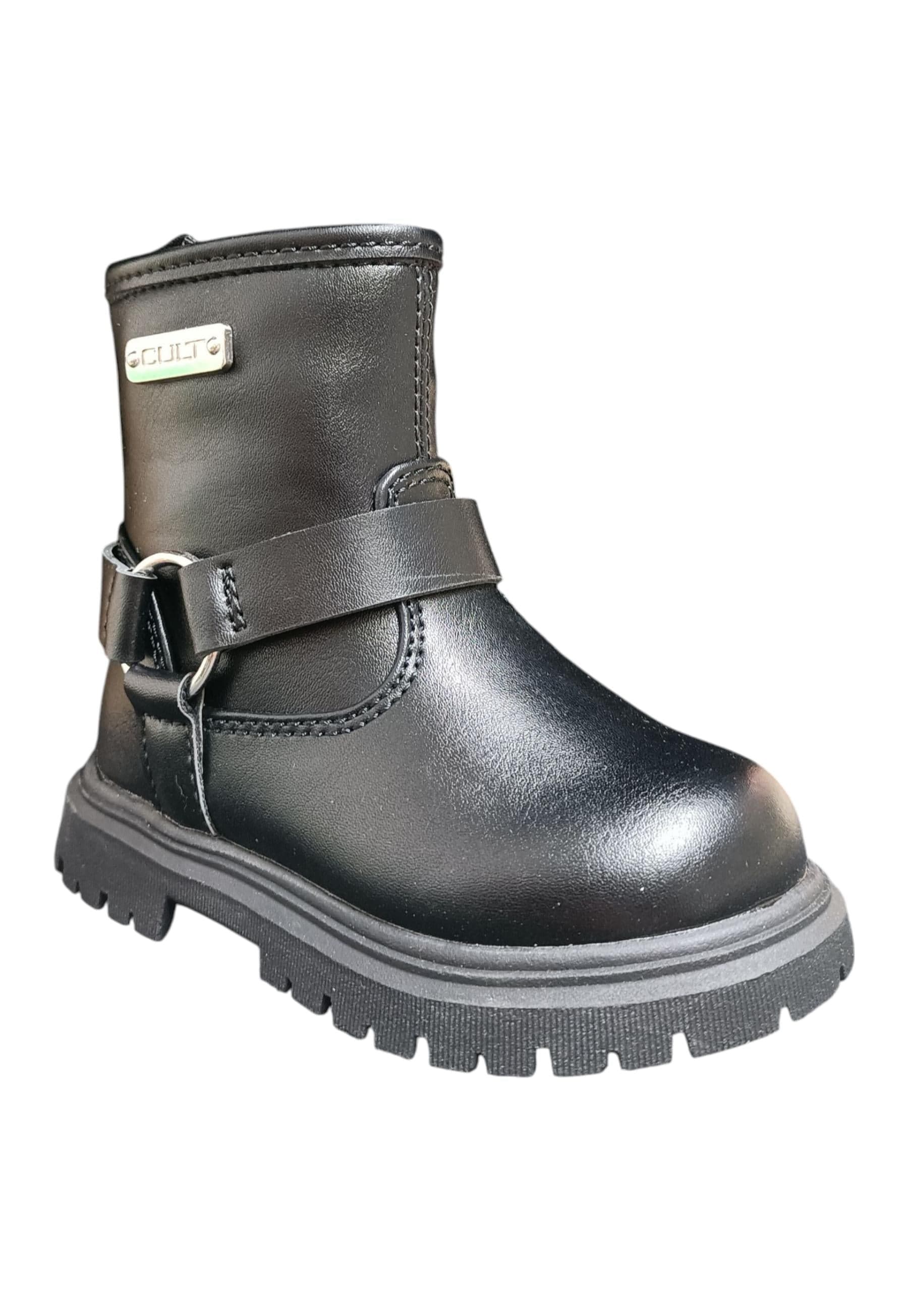 Stivaletti bambino Cult Martin nero pelle - Stile urban con zip laterale in Ballerine Scarpetteria Gica - Trani, commercioVirtuoso.it