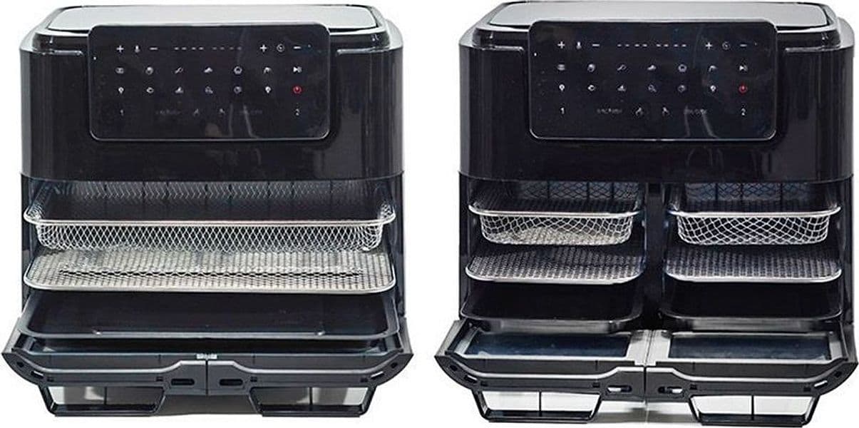FORNO + FRIGGITRICE AD ARIA MULTIFUNZIONE CON DOPPIO SECCHIO STACCABILE 12LT 2600W - 4