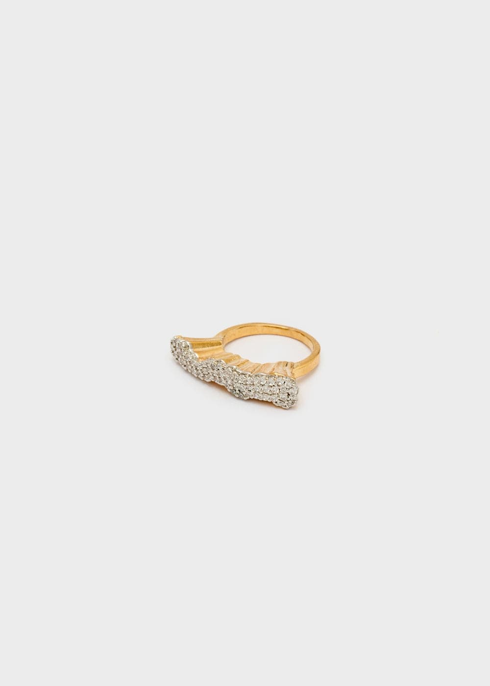 Anello wave con pietre - 4