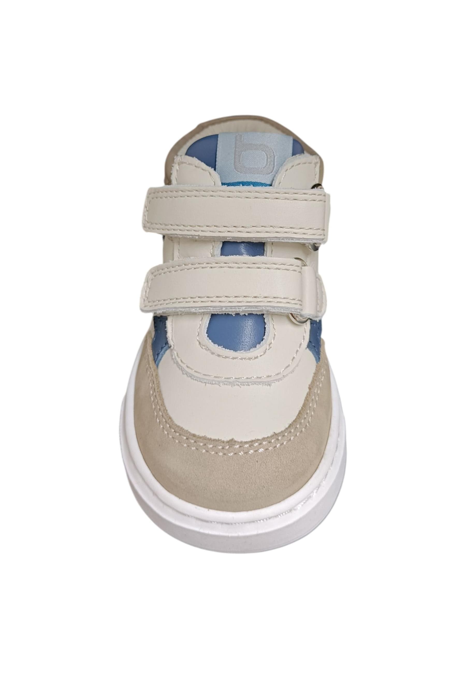 Sneakers primi passi bambino Balducci Cita beige blu pelle - Stile naturale con velcro in Ballerine Scarpetteria Gica - Trani, commercioVirtuoso.it