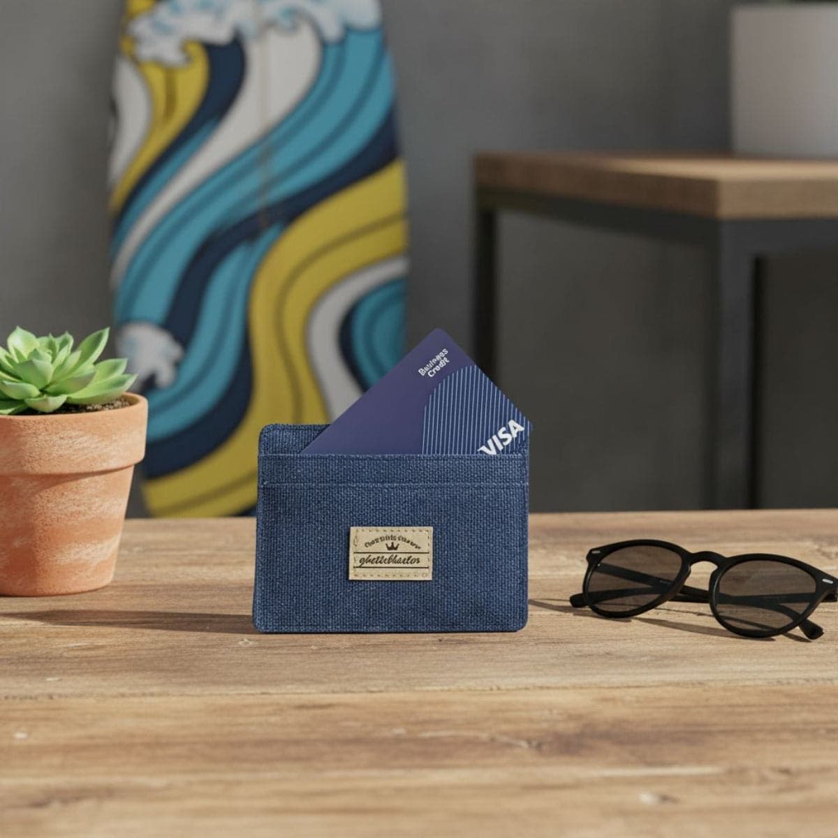 Portafoglio Ghettoblaster Card Holder Canvas navy