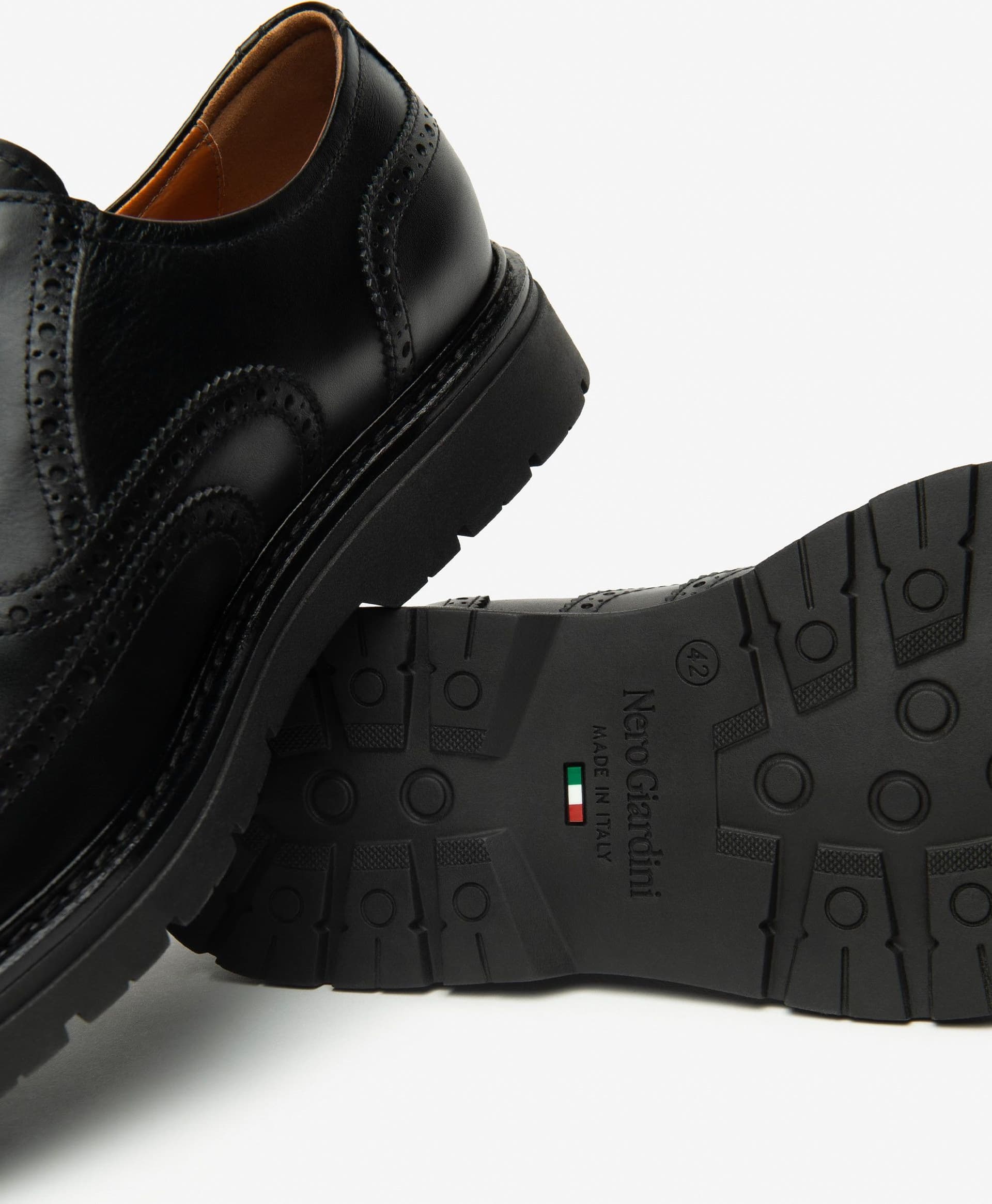 Nero Giardini stringate uomo in pelle nero I500820U100 - 4