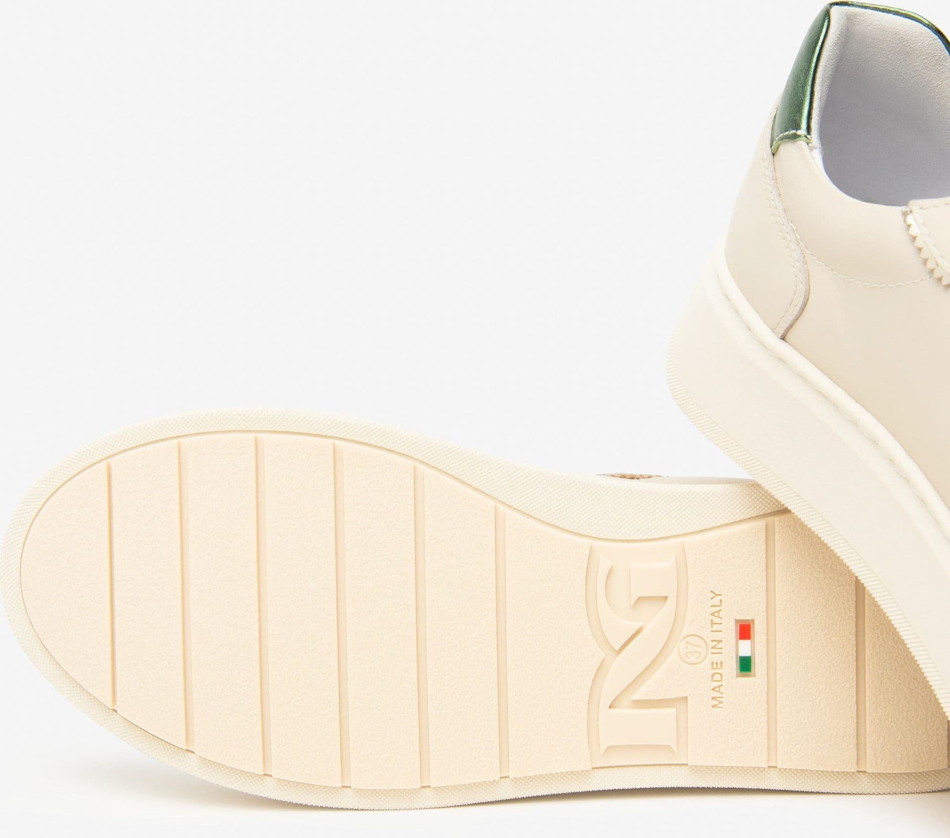 Nero Giardini sneakers donna in pelle milk con accessorio I514171D710 - 4