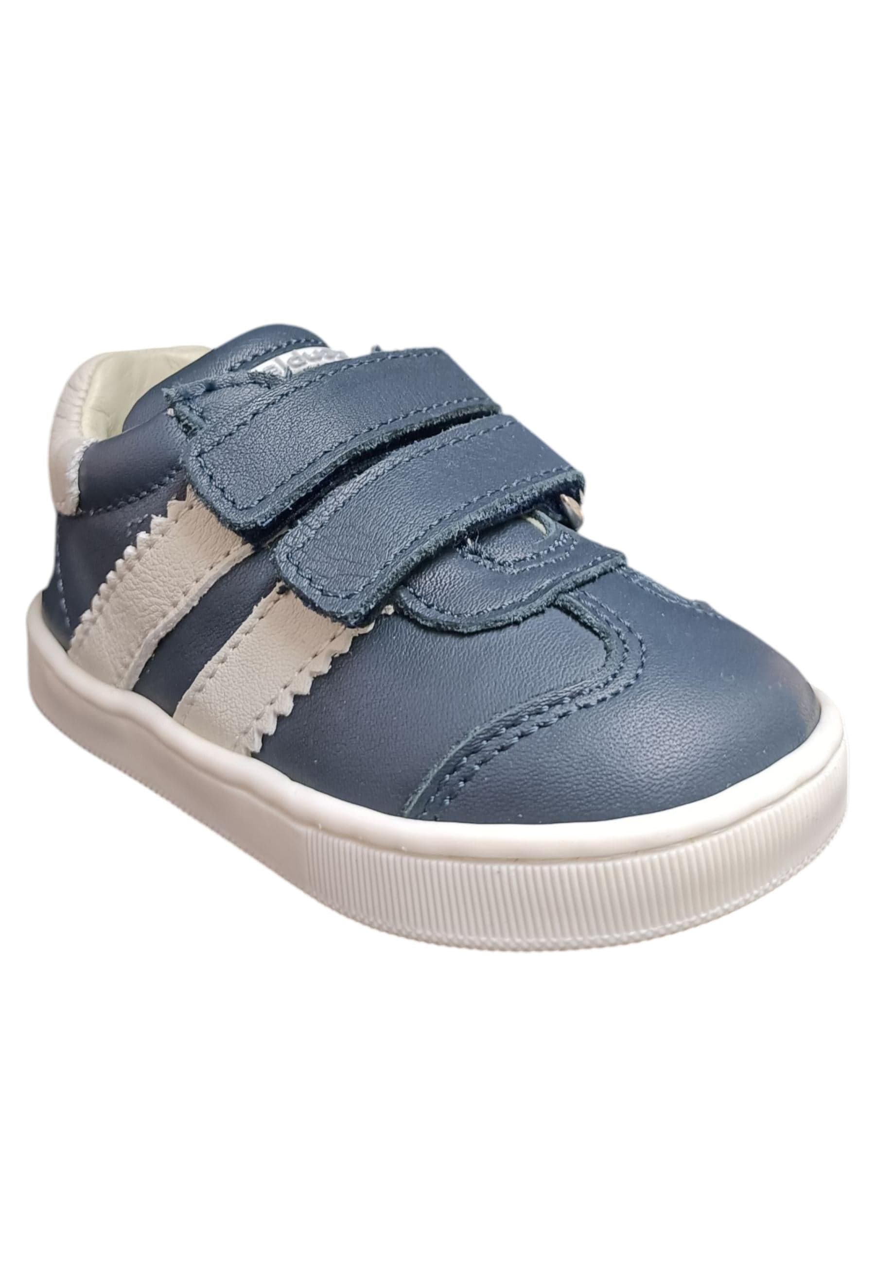 Sneakers primi passi bambino Balducci Cita blu bianco pelle - Freschezza marina con velcro in Ballerine Scarpetteria Gica - Trani, commercioVirtuoso.it