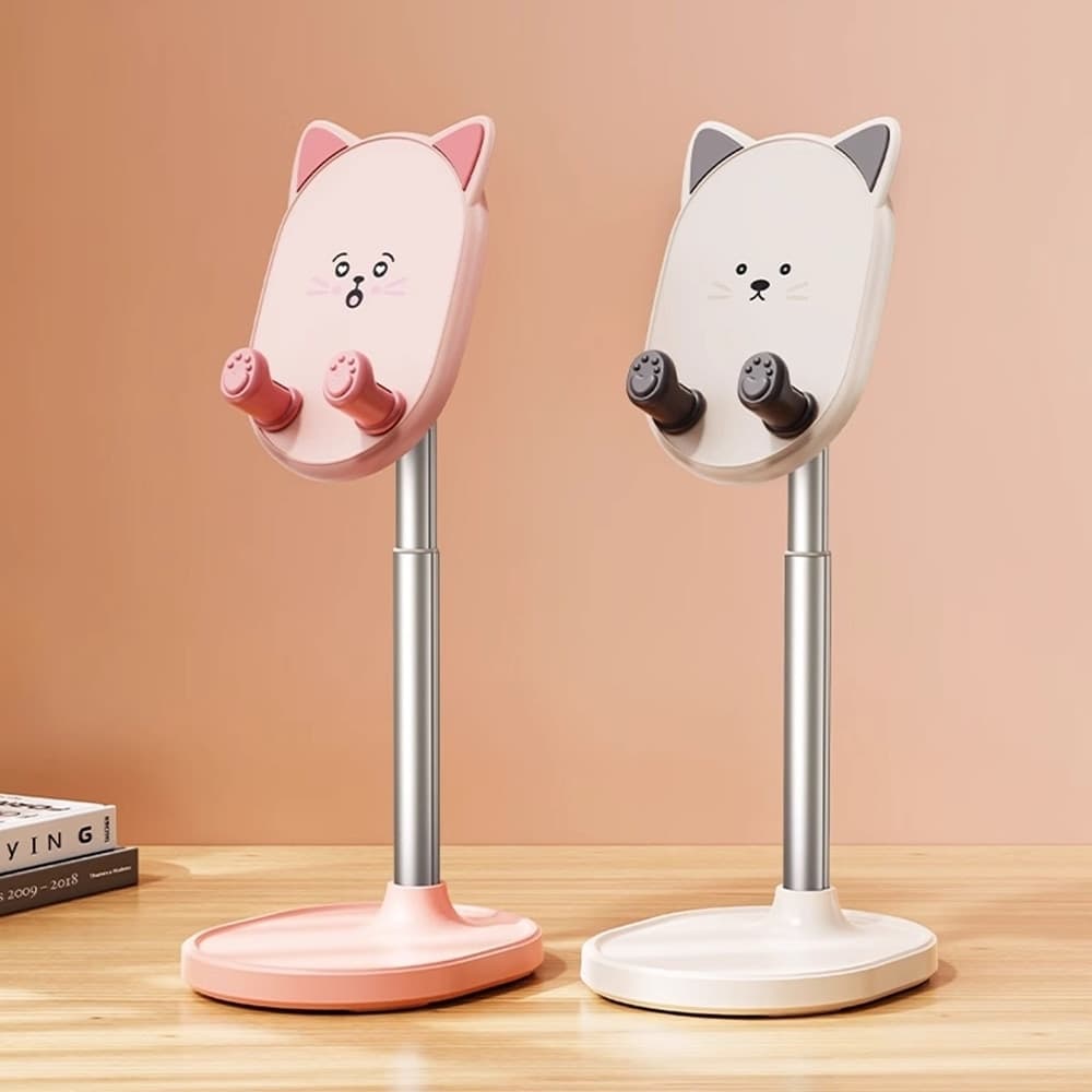SUPPORTO PER CELLULARE CARINO DA TAVOLO REGOLABILE TELESCOPICO UNIVERSALE PORTATILE - 11
