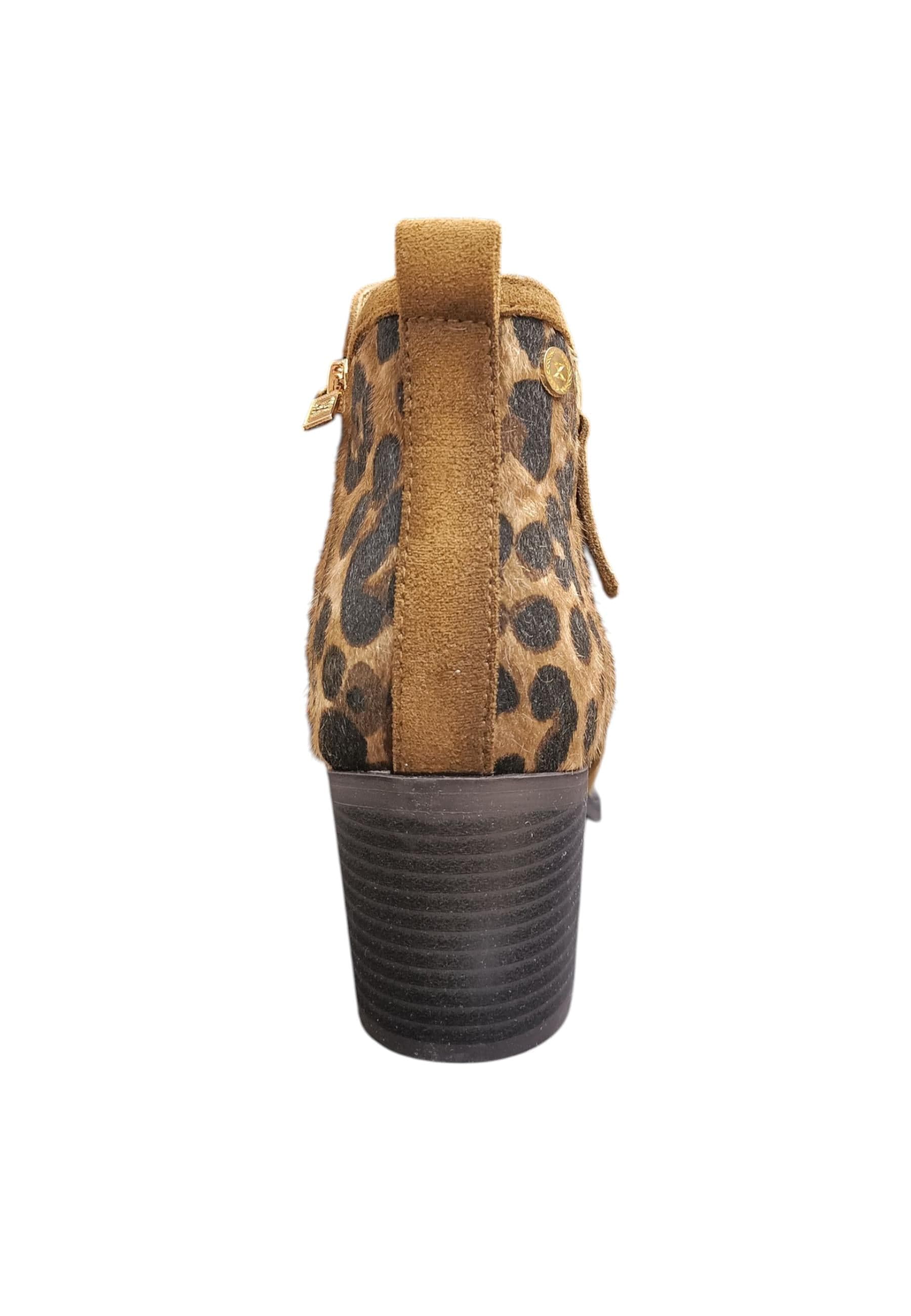 Stivaletti donna XTI camel maculato suede - Stile urban con zip laterale in Ballerine Scarpetteria Gica - Trani, commercioVirtuoso.it