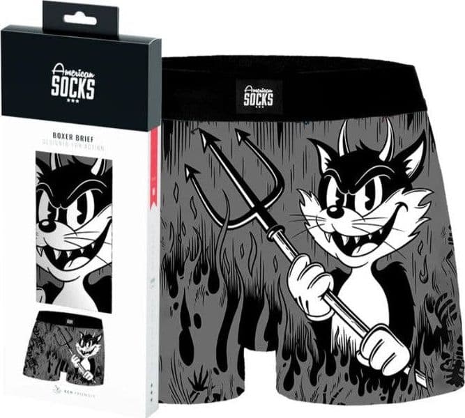Boxer American Socks Evil Cat in Boxer Glad Store - Genova, commercioVirtuoso.it