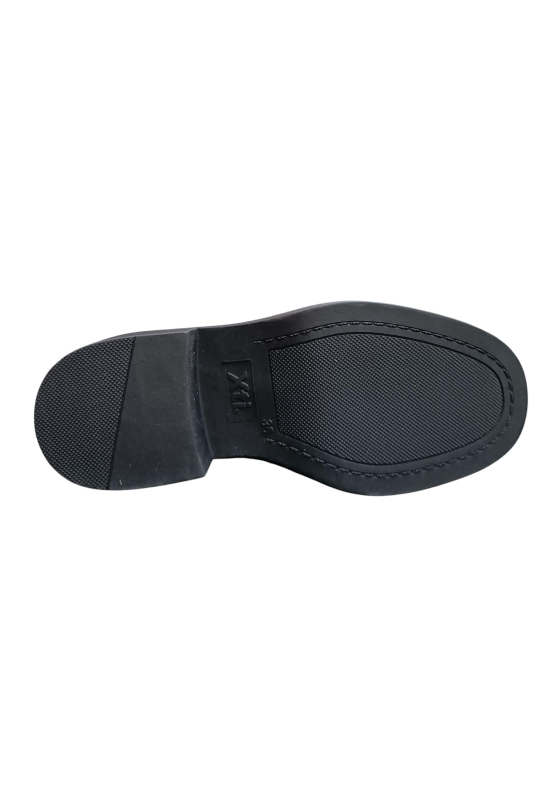 Mocassino college donna XTI Zapato nero pelle elastico comfort style in Ballerine Scarpetteria Gica - Trani, commercioVirtuoso.it