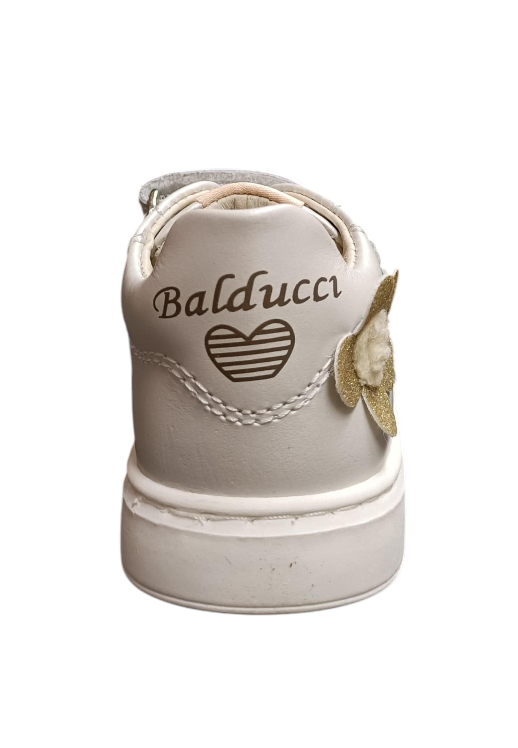 Sneakers primi passi bambina Balducci Cita bianco oro pelle - Eleganza luminosa con velcro in Ballerine Scarpetteria Gica - Trani, commercioVirtuoso.it