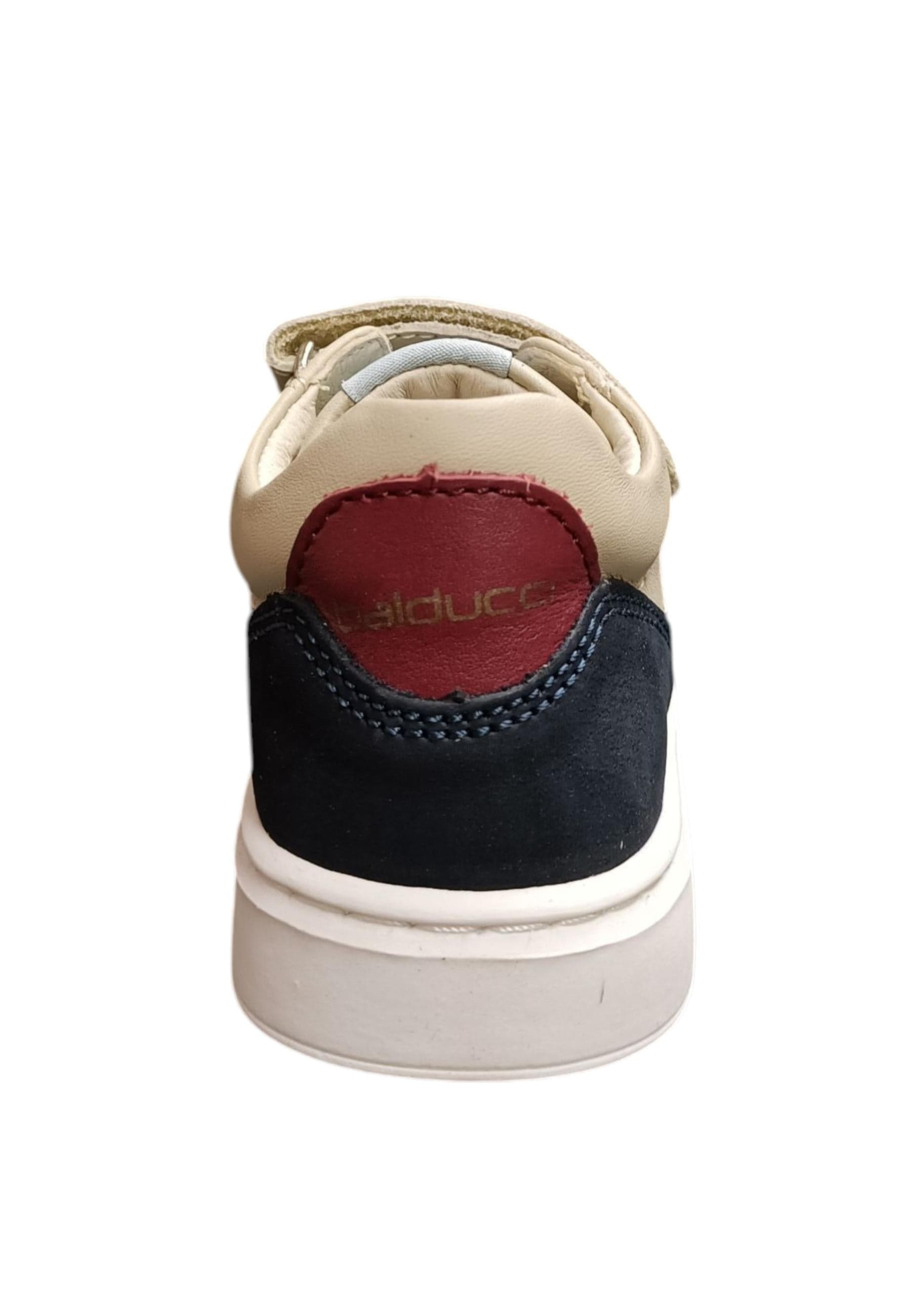 Sneakers primi passi bambino Balducci Cita bianco blu pelle - Freschezza marina con velcro in Ballerine Scarpetteria Gica - Trani, commercioVirtuoso.it
