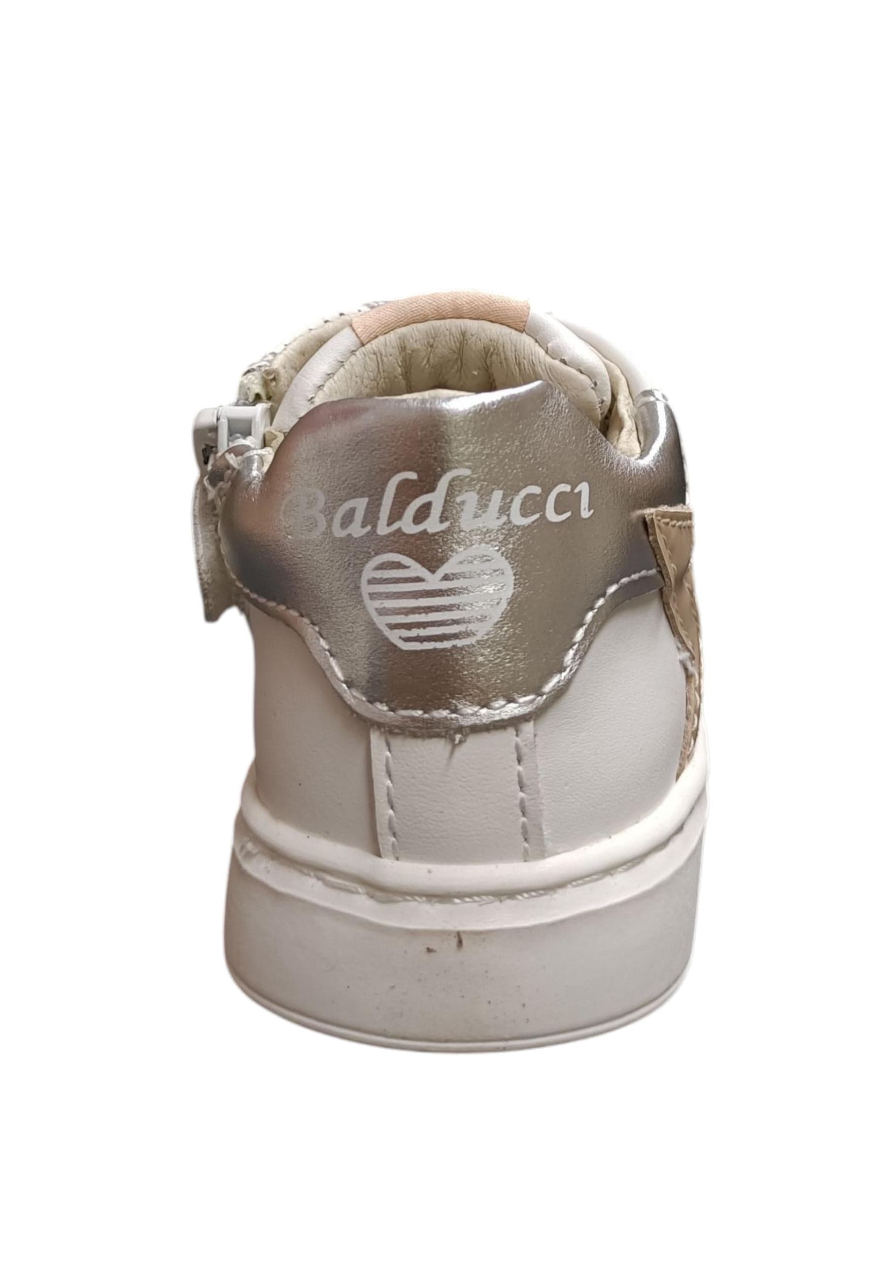 Sneakers primi passi bambina Balducci Cita bianco cipria pelle - Dolcezza romantica con lacci in Ballerine Scarpetteria Gica - Trani, commercioVirtuoso.it