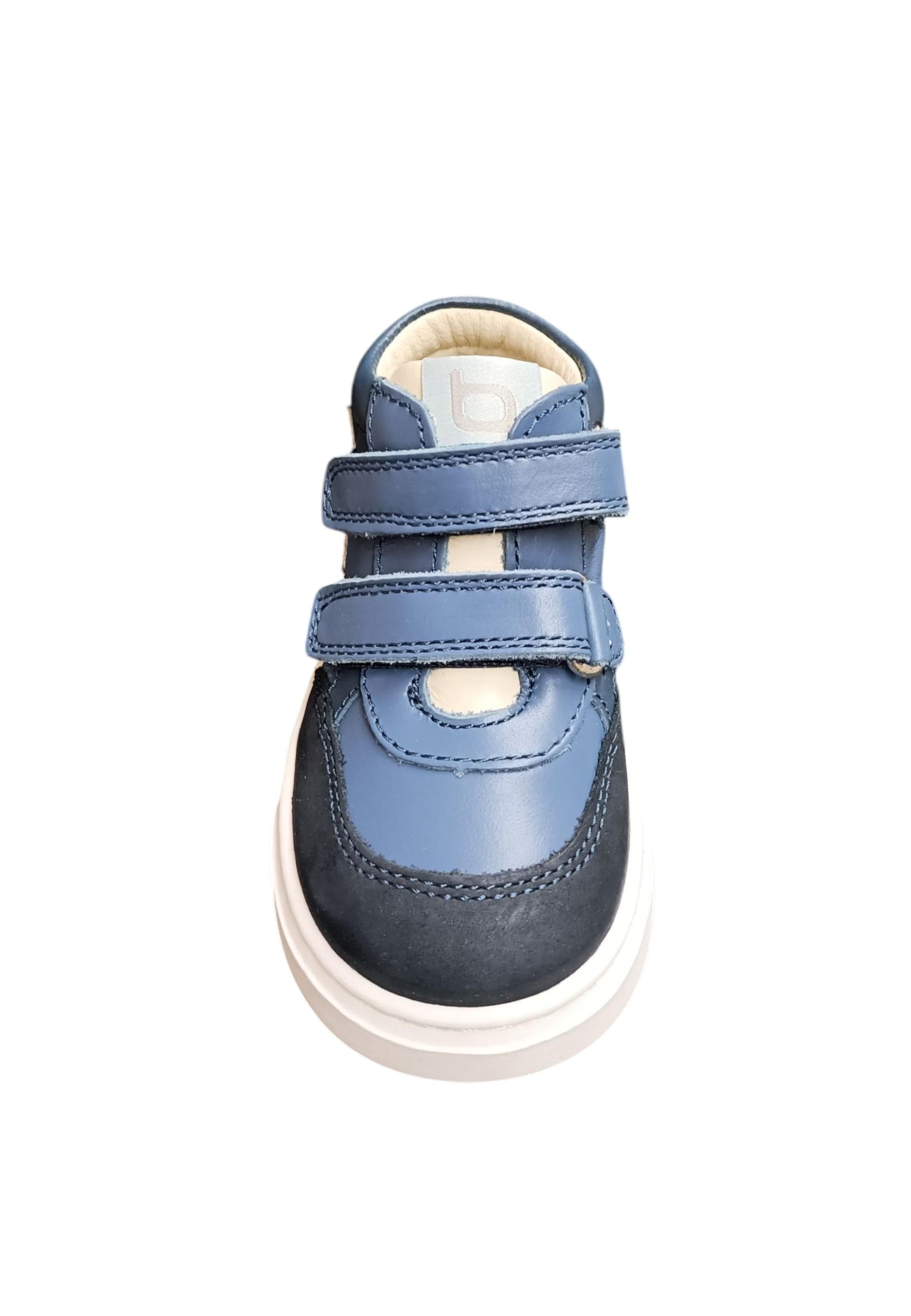 Sneakers primi passi bambino Balducci Cita blu grigio pelle - Stile urbano con velcro in Ballerine Scarpetteria Gica - Trani, commercioVirtuoso.it