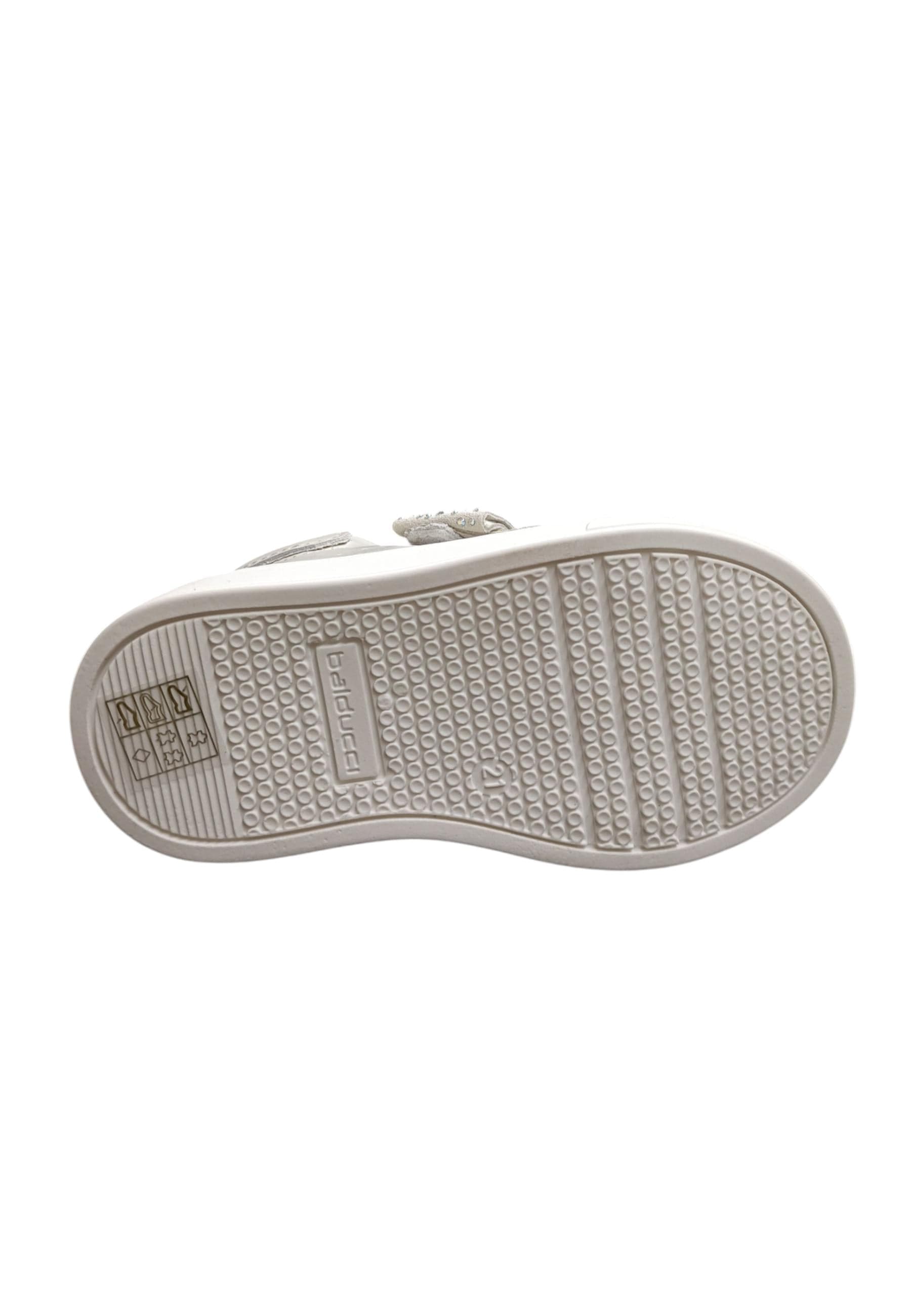 Sneakers primi passi bambina Balducci Cita bianco pelle - Purezza classica con chiusura velcro - 5