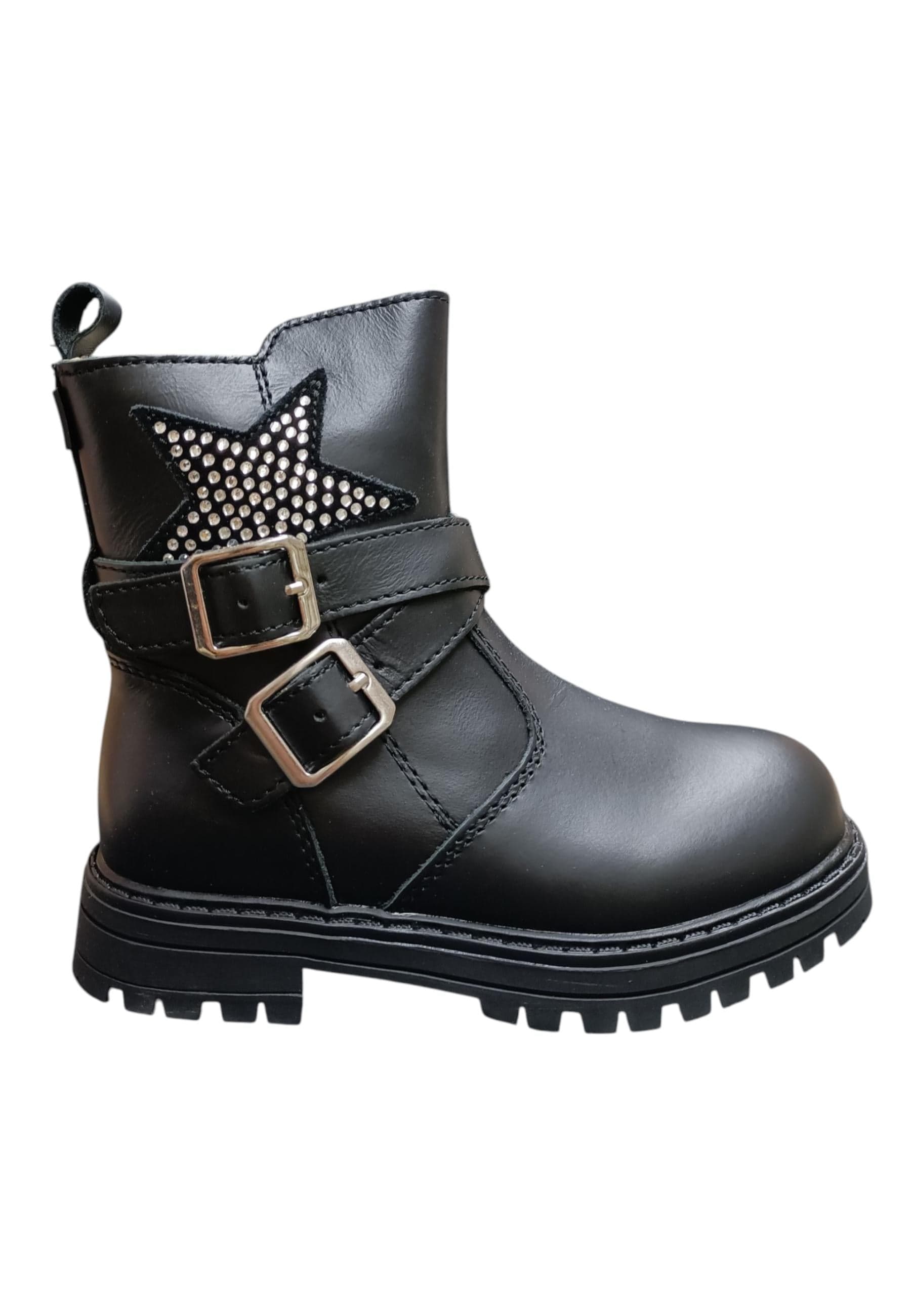 Stivaletti bambina Balducci River nero pelle - Stile italiano con zip laterale - 6