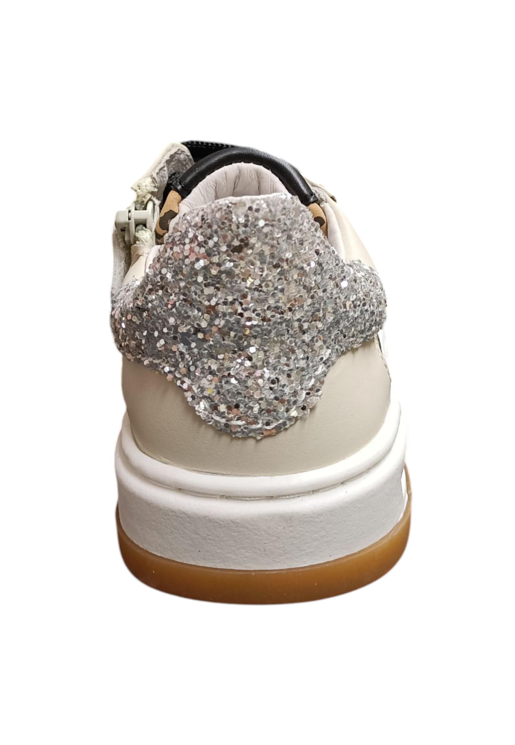 Sneakers bambina Balducci Trike beige nero maculato pelle - Stile animalier con zip laterale in Ballerine Scarpetteria Gica - Trani, commercioVirtuoso.it