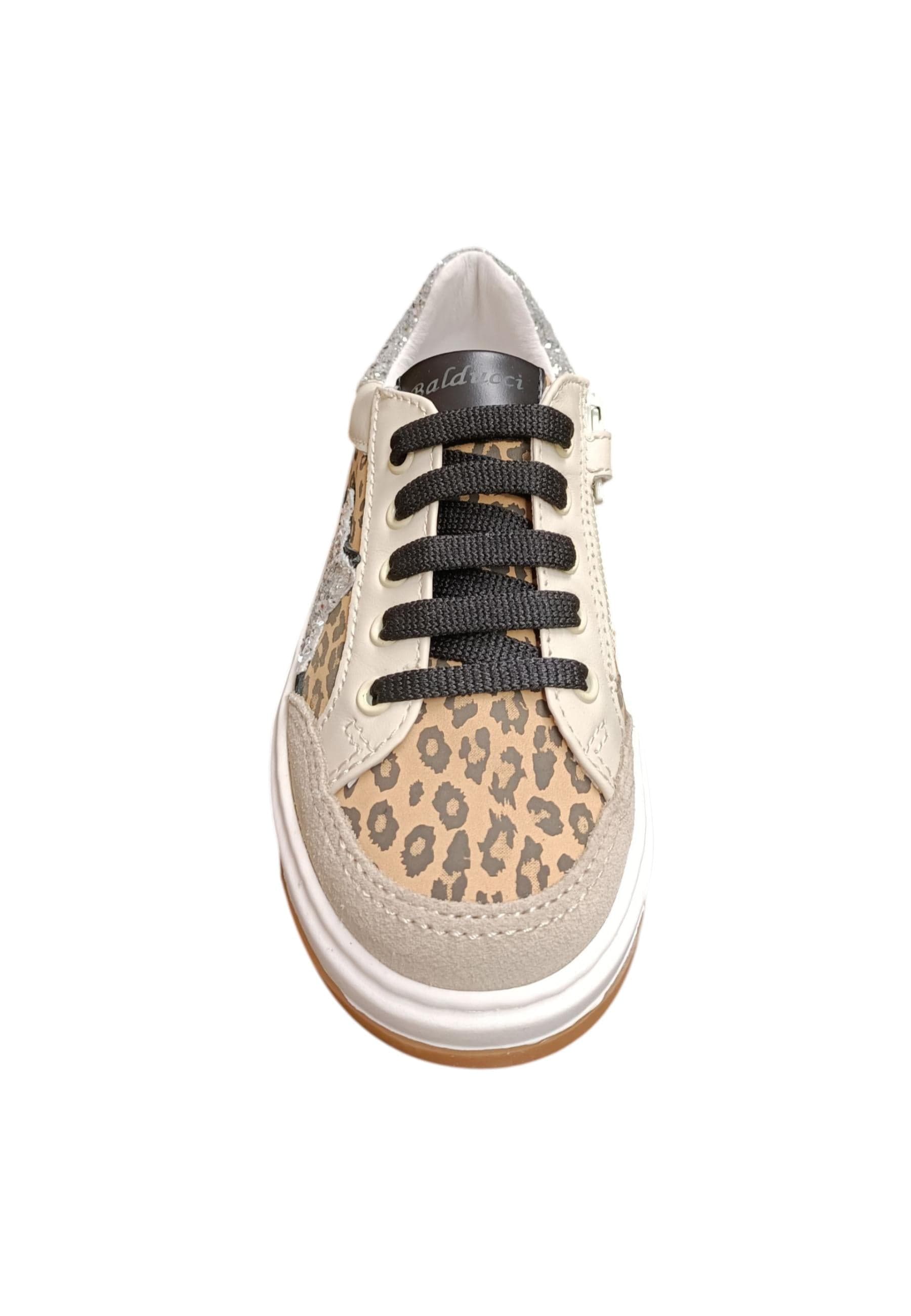 Sneakers bambina Balducci Trike beige nero maculato pelle - Stile animalier con zip laterale in Ballerine Scarpetteria Gica - Trani, commercioVirtuoso.it