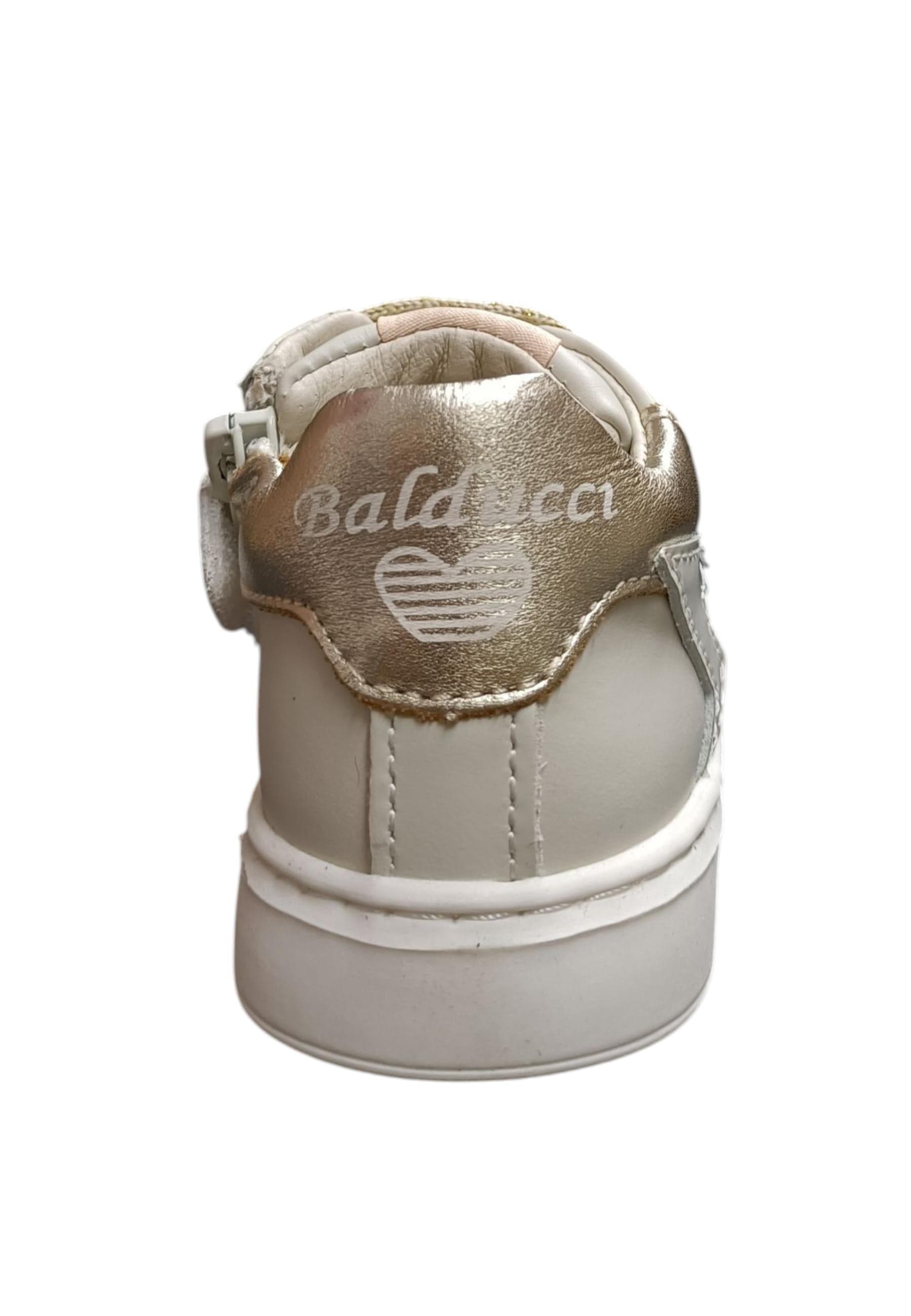 Sneakers primi passi bambina Balducci Cita bianco oro pelle - Eleganza preziosa con chiusura lacci in Ballerine Scarpetteria Gica - Trani, commercioVirtuoso.it
