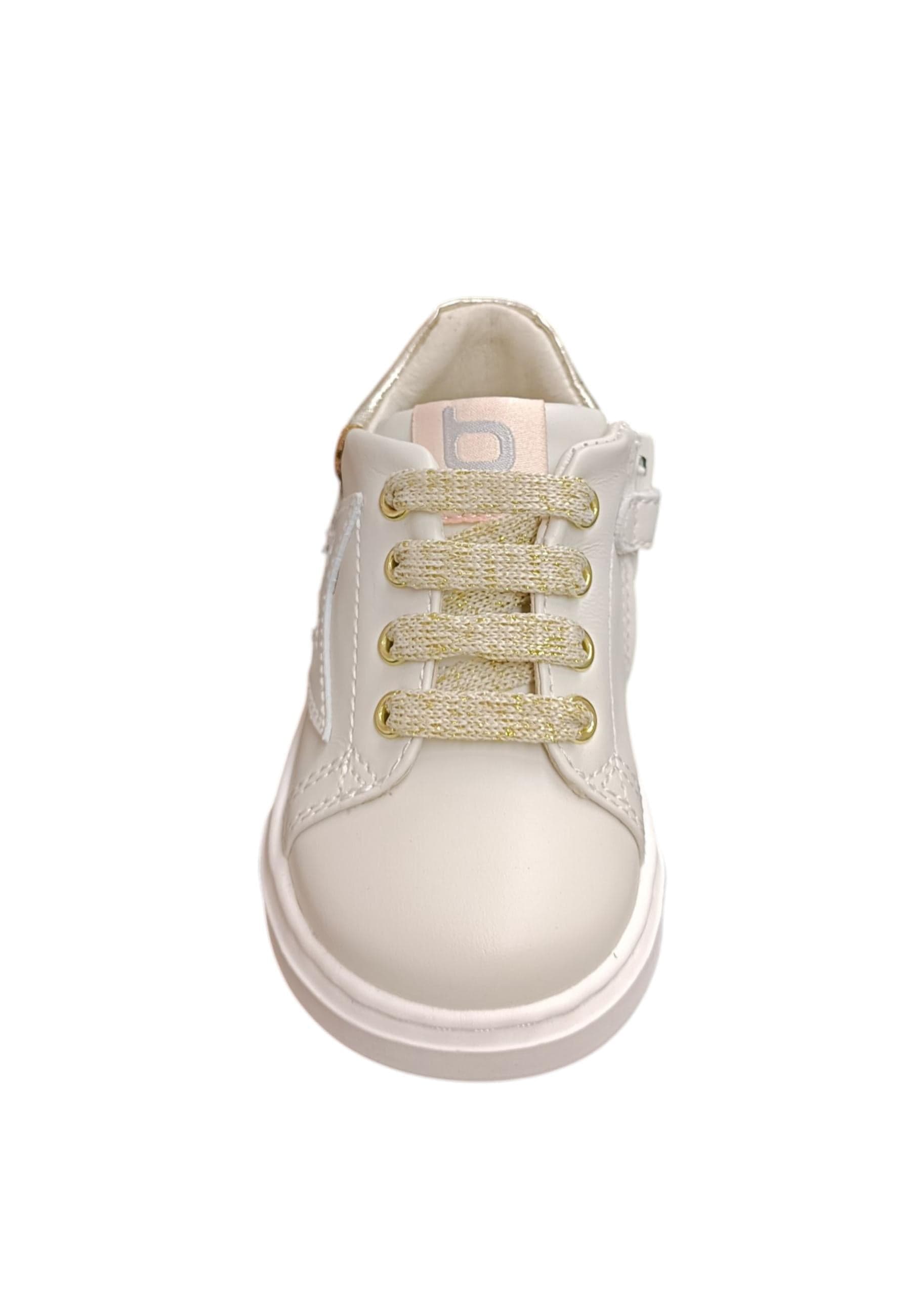 Sneakers primi passi bambina Balducci Cita bianco oro pelle - Eleganza preziosa con chiusura lacci in Ballerine Scarpetteria Gica - Trani, commercioVirtuoso.it