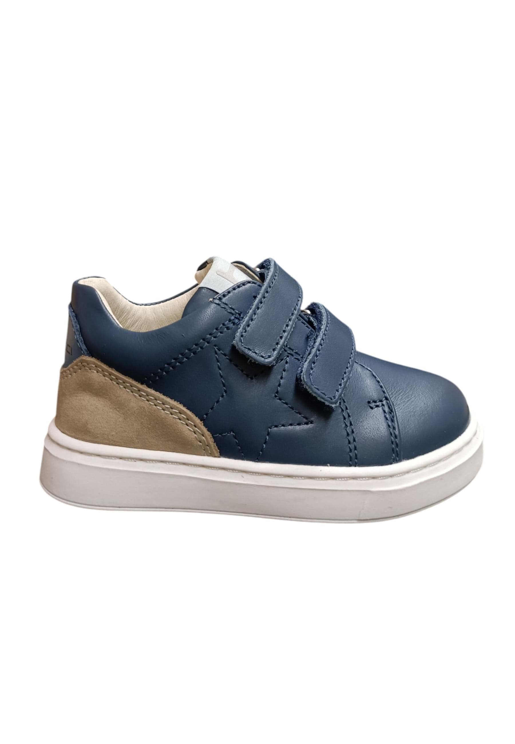 Sneakers primi passi bambino Balducci Cita blu bianco pelle - Freschezza sportiva con chiusura velcro - 11