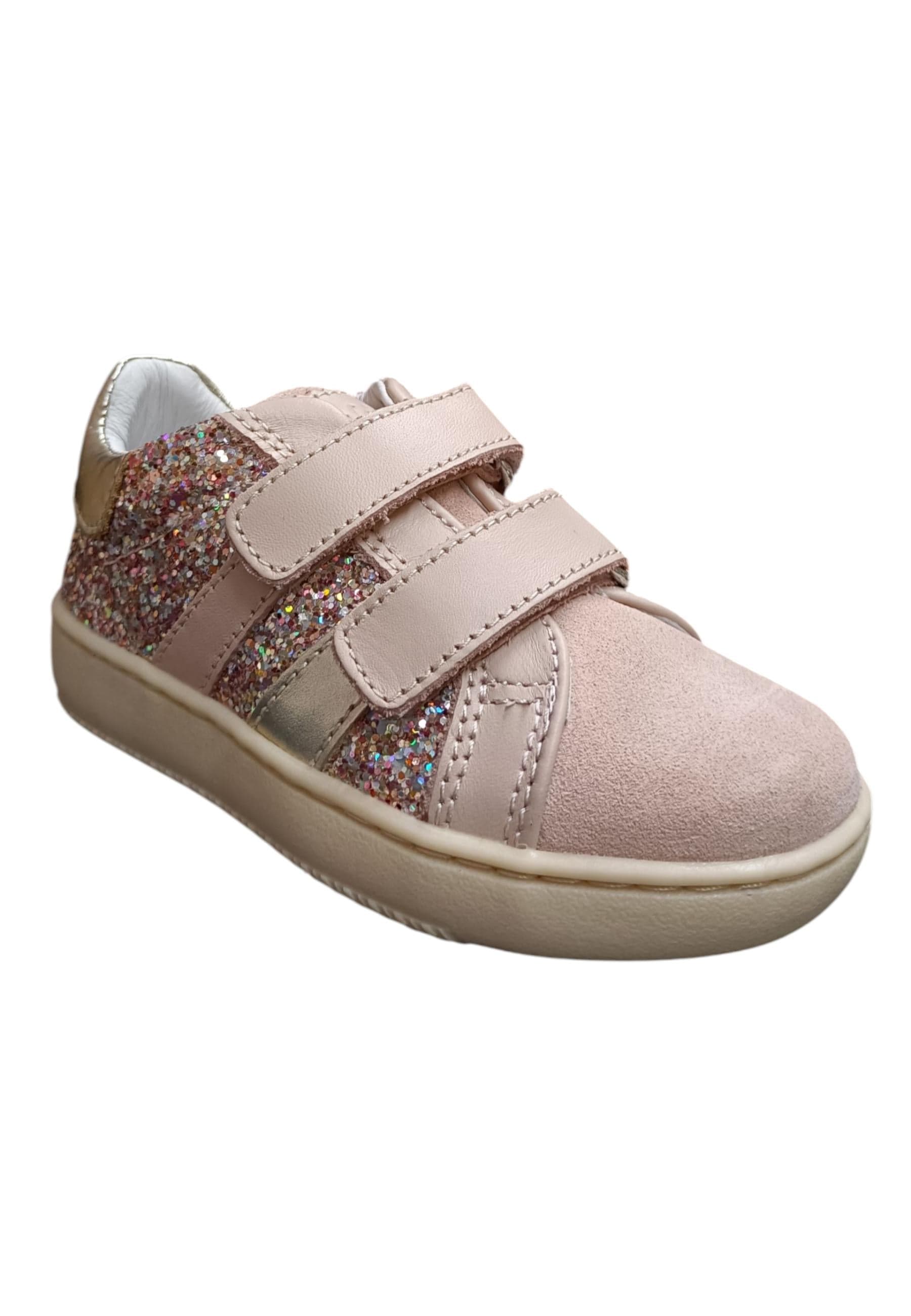 Sneakers bambina Balducci Lynn cipria glitter multicolor oro pelle - Magia scintillante con zip in Ballerine Scarpetteria Gica - Trani, commercioVirtuoso.it