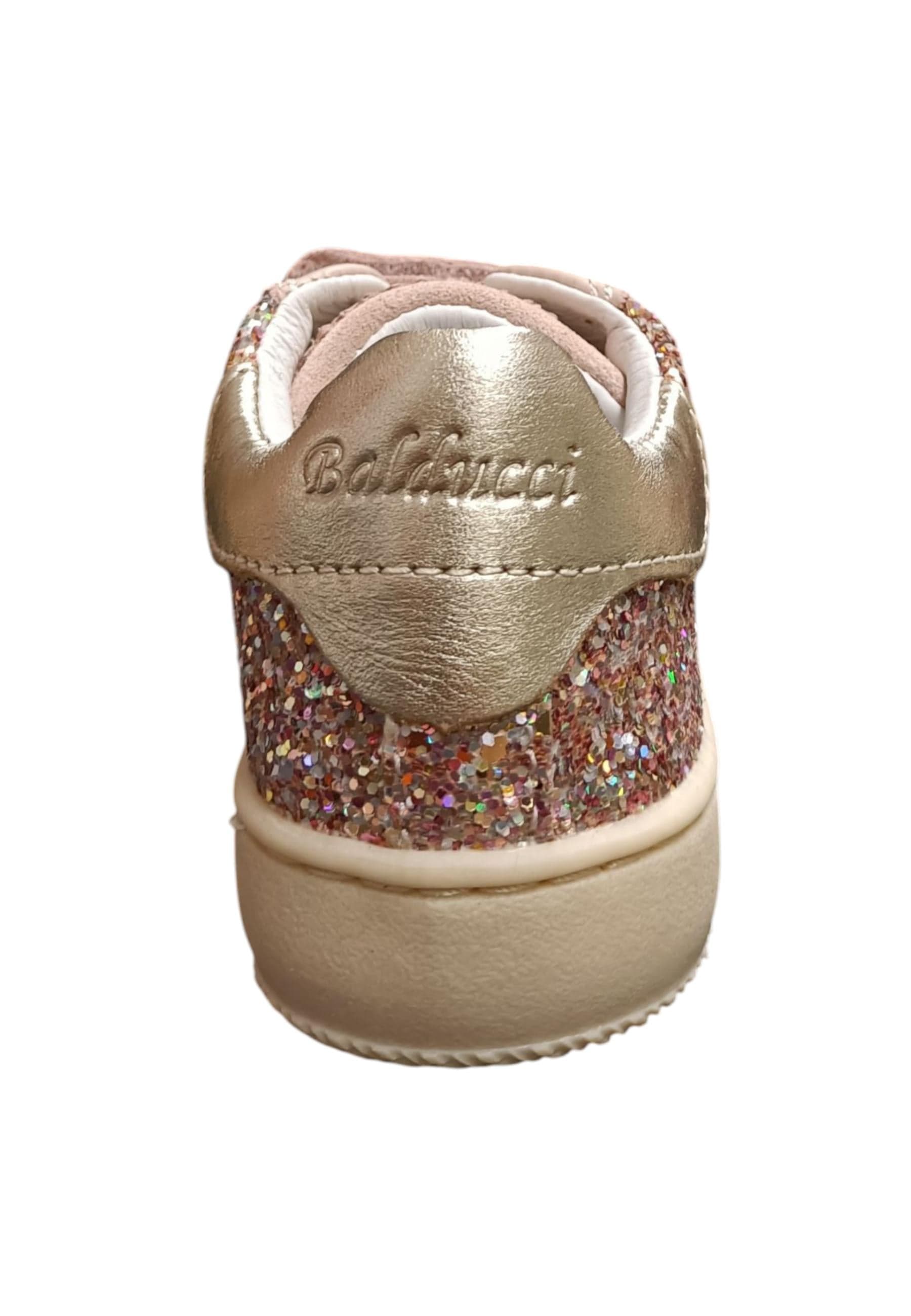 Sneakers bambina Balducci Lynn cipria glitter multicolor oro pelle - Magia scintillante con zip in Ballerine Scarpetteria Gica - Trani, commercioVirtuoso.it