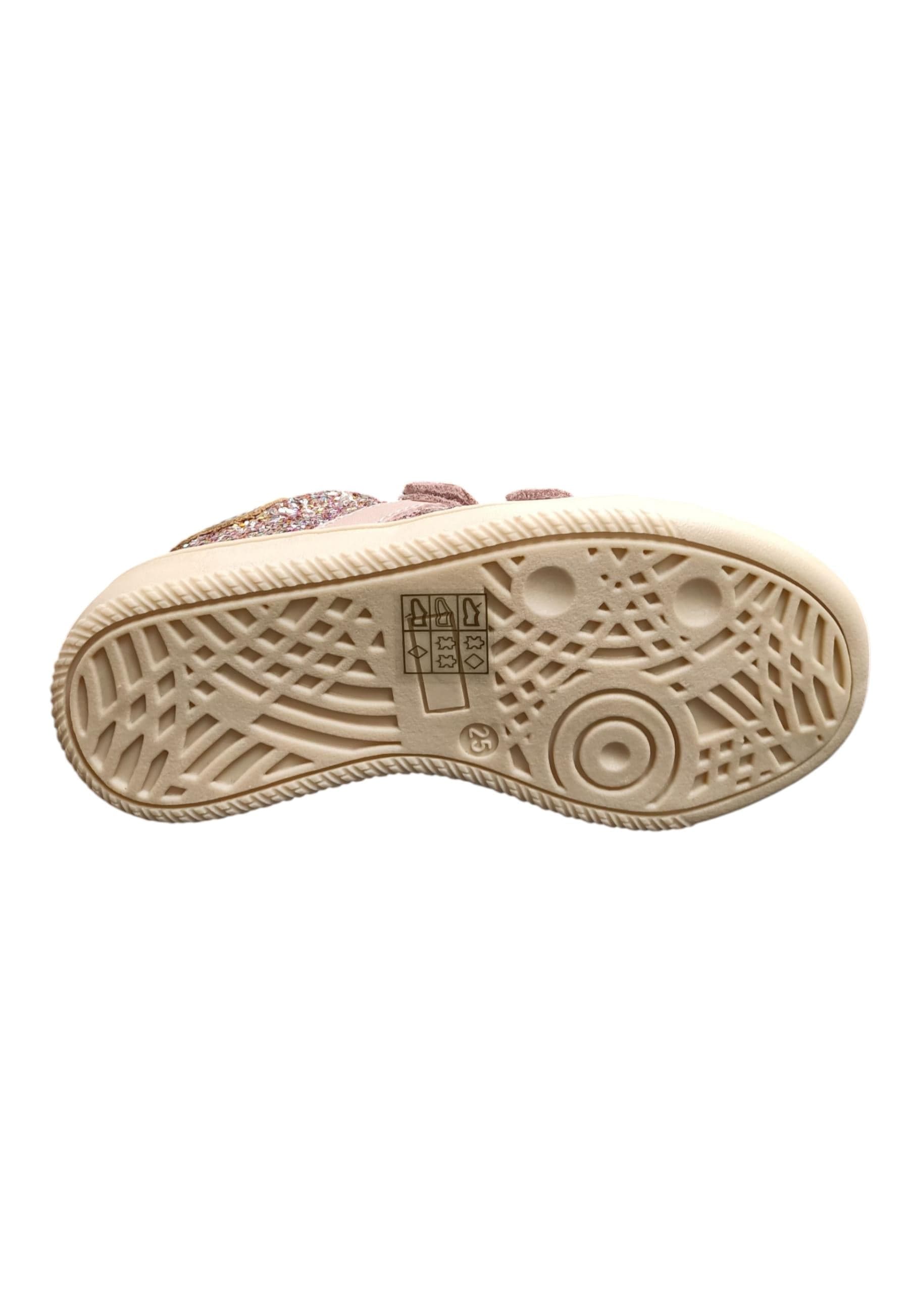 Sneakers bambina Balducci Lynn cipria glitter multicolor oro pelle - Magia scintillante con zip in Ballerine Scarpetteria Gica - Trani, commercioVirtuoso.it