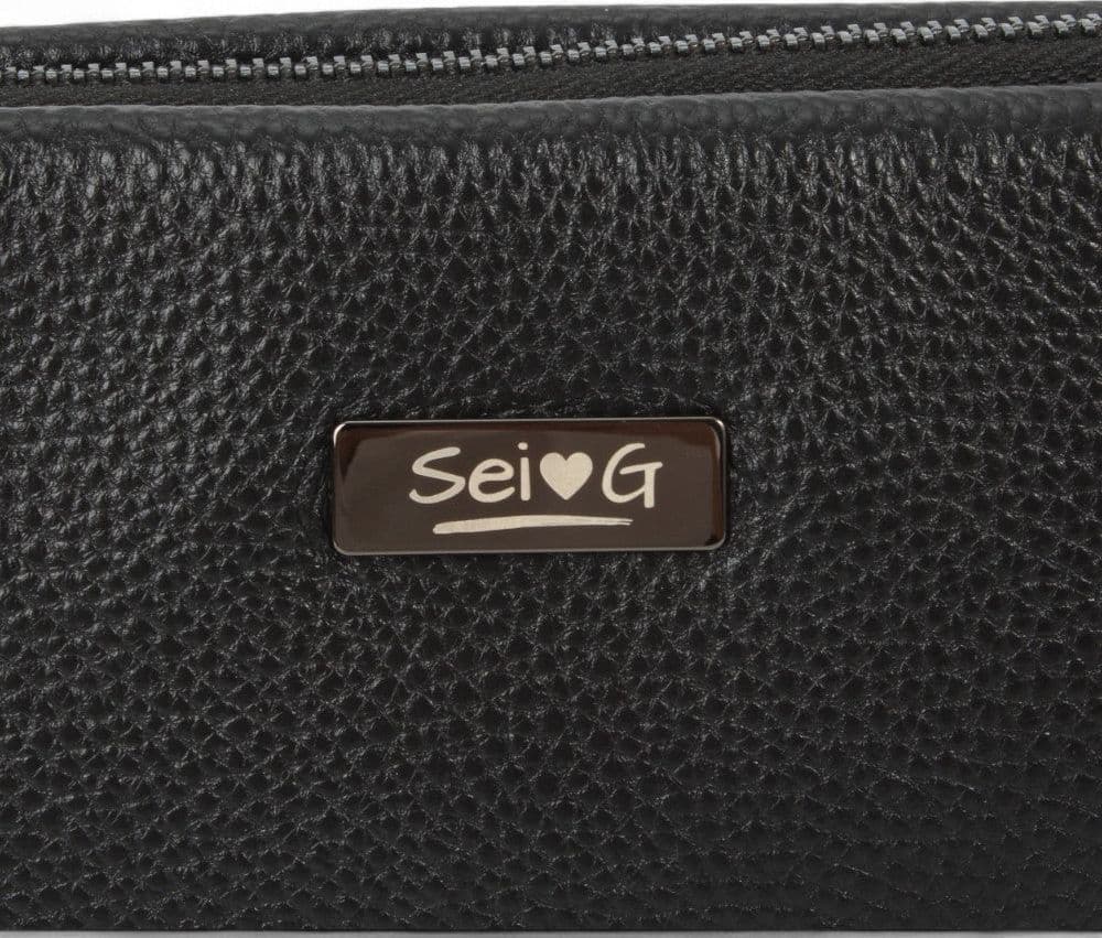 Sei G pochette nera da uomo con lucchetto ID in Borse organizer portatutto Prodotti di Classe - Nocera Superiore, commercioVirtuoso.it