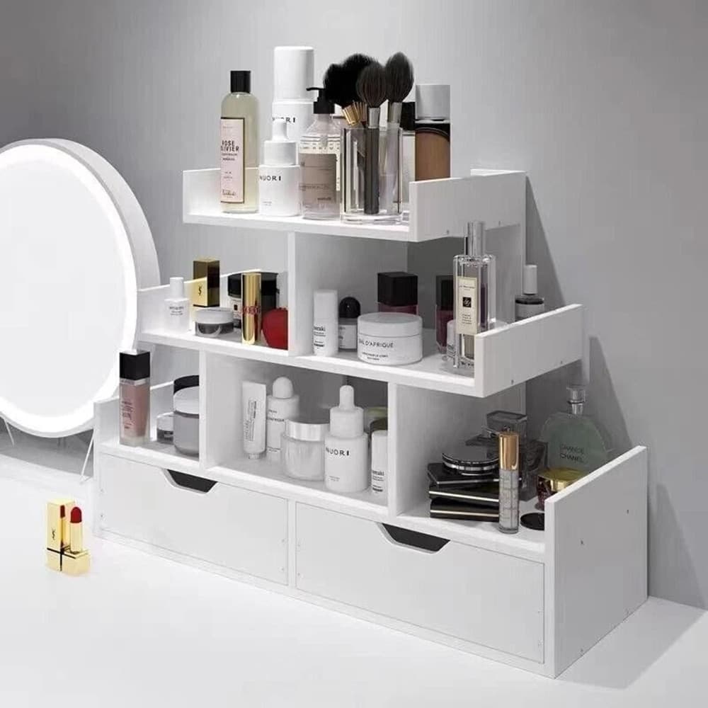 CONTENITORE BOX ESPOSITORE PER TRUCCO ORGANIZER PORTA COSMETICI MAKE UP ROSSETTO CASSETTI - 3