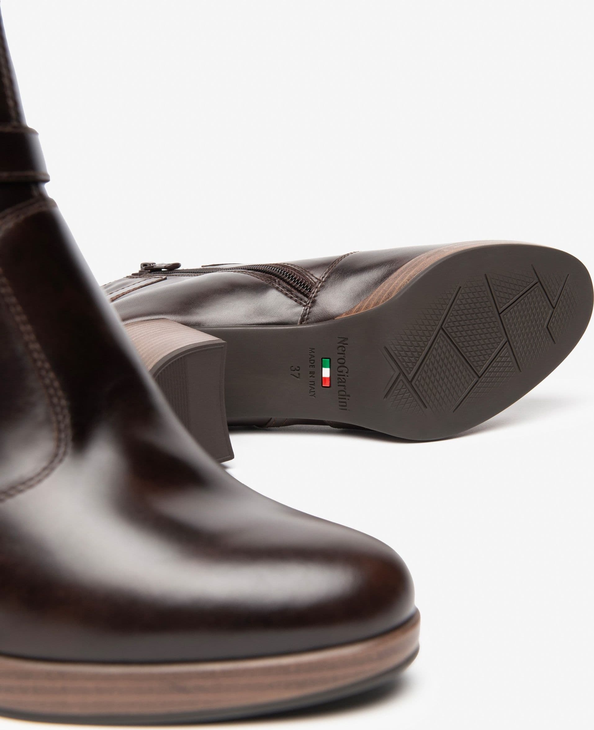 Nero Giardini tronchetti donna in pelle t.moro I513821D300 - 4