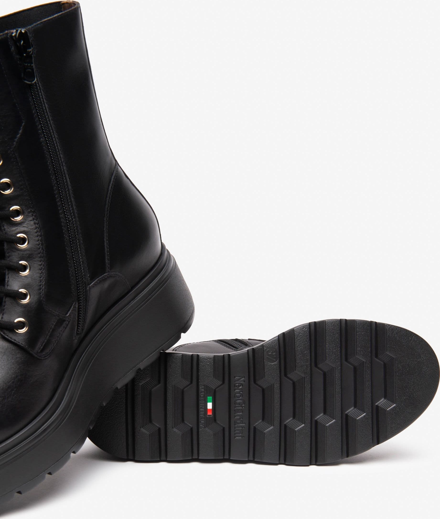 Nero Giardini anfibi donna in pelle nero I514900D100 - 4