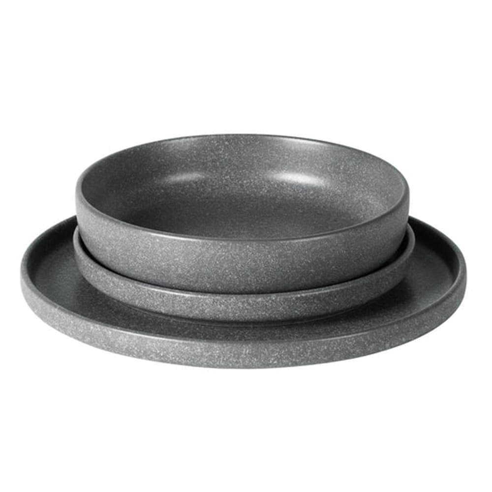 SET SERVIZIO DA TAVOLA DI PIATTI IN STONEWARE 18 PEZZI DESIGN NORDICO ELEGANTE IN 2 COLORI - 9