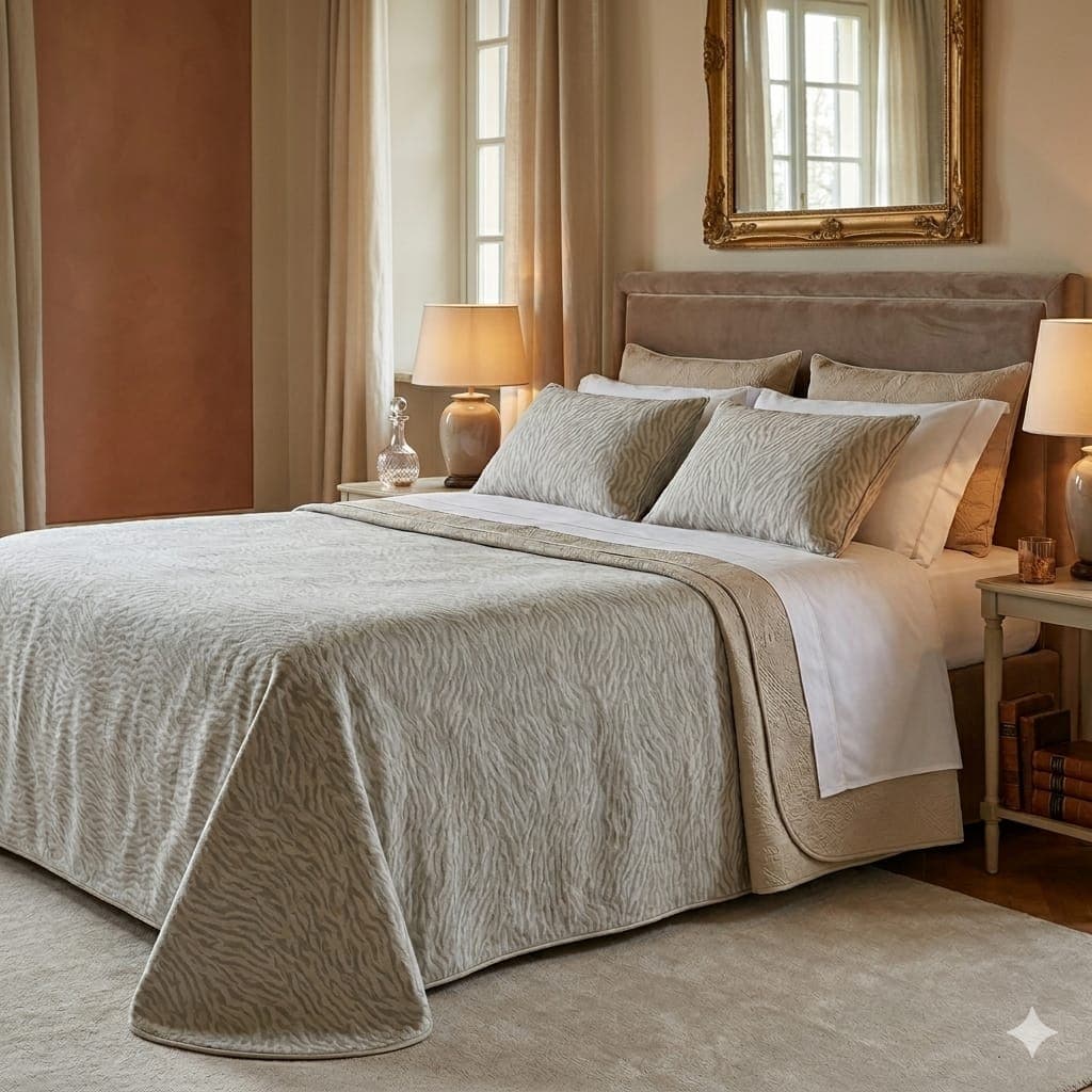 Copriletto Matrimoniale Alexander Tuscany Home Safari – Jacquard 260x260 cm
